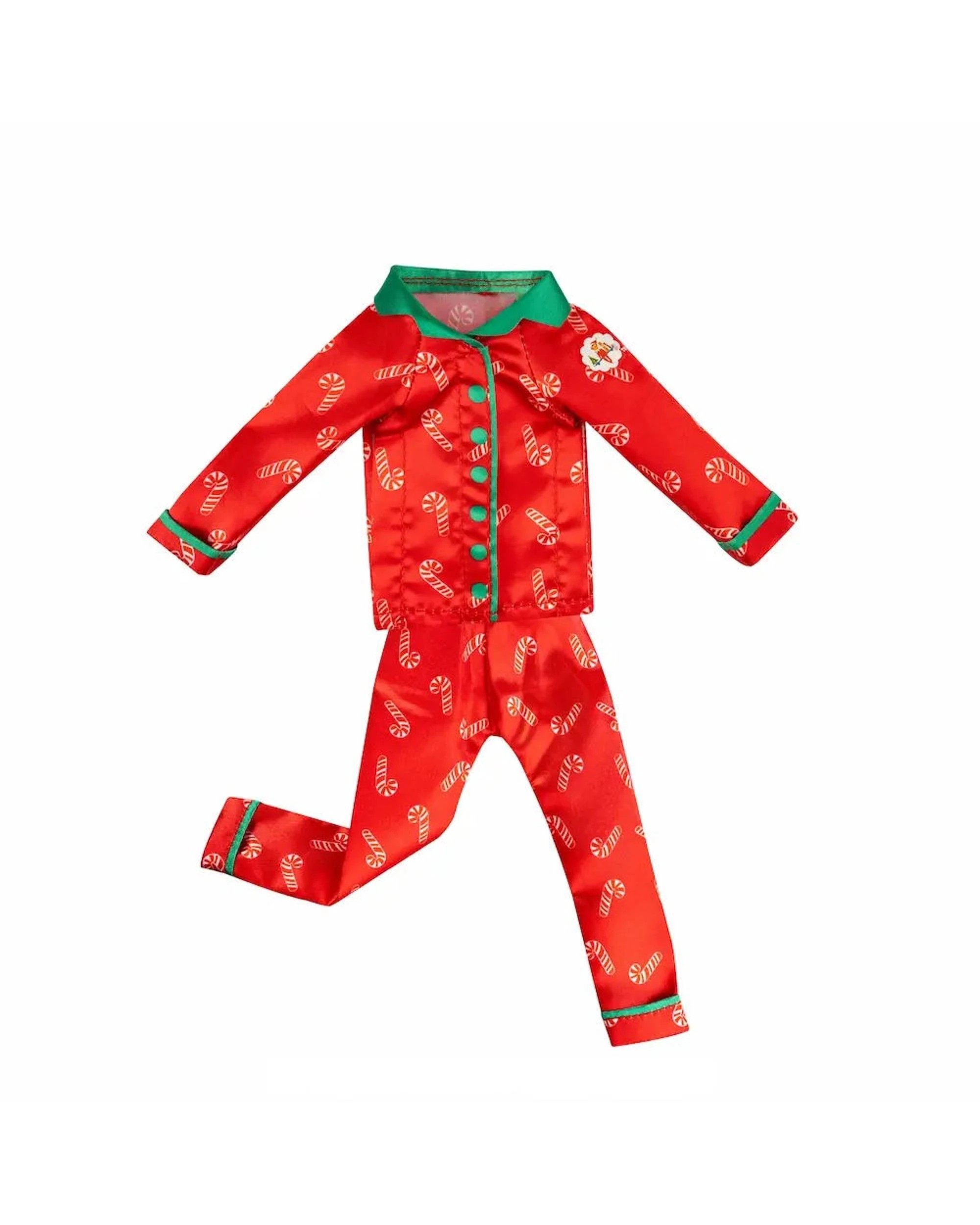 The Elf on the Shelf Claus Couture Candy Cane 2-Piece Satin Button Down ...