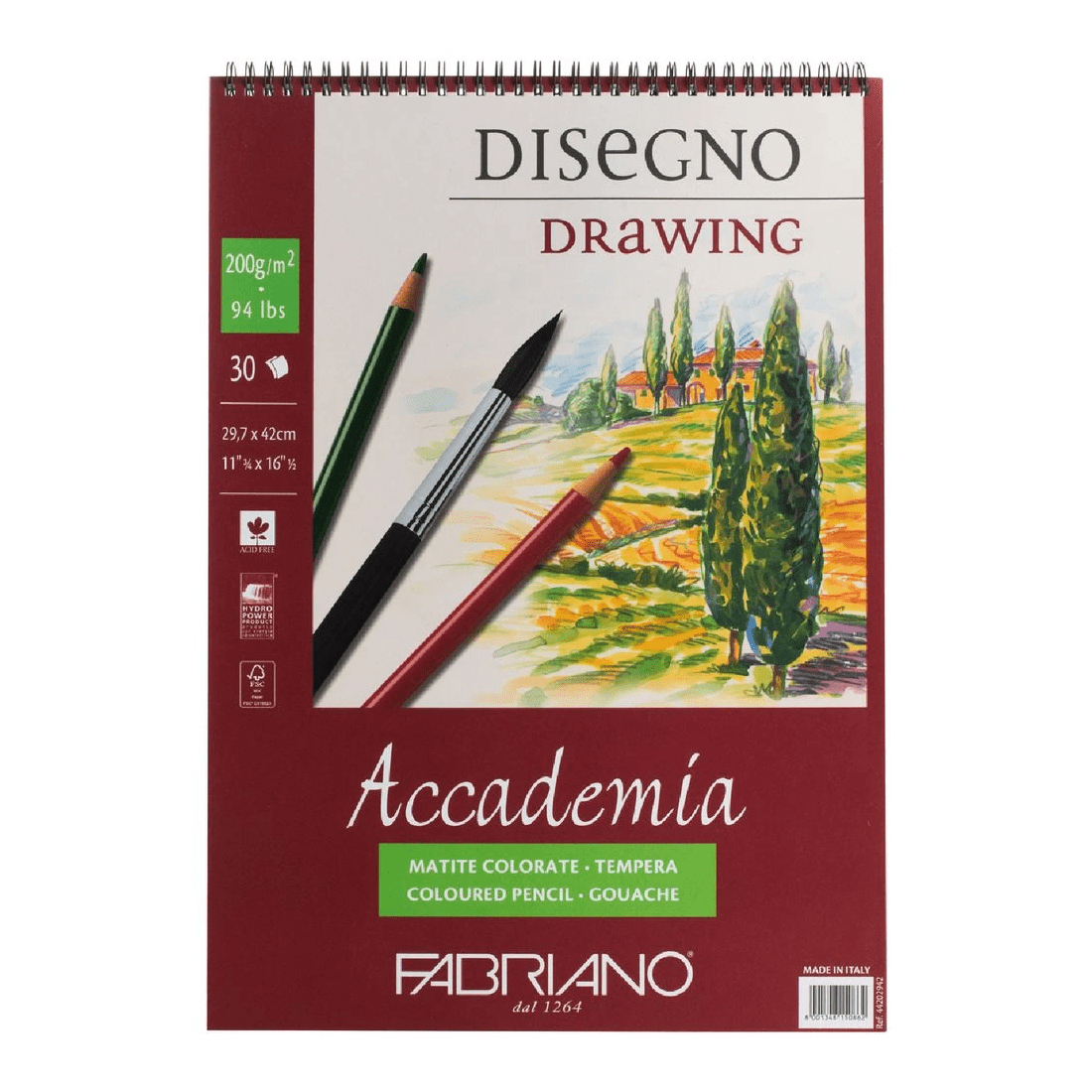 1 Fabriano Accademia A3 Drawing Pad 200gsm 30 Sheets, 1 of 2