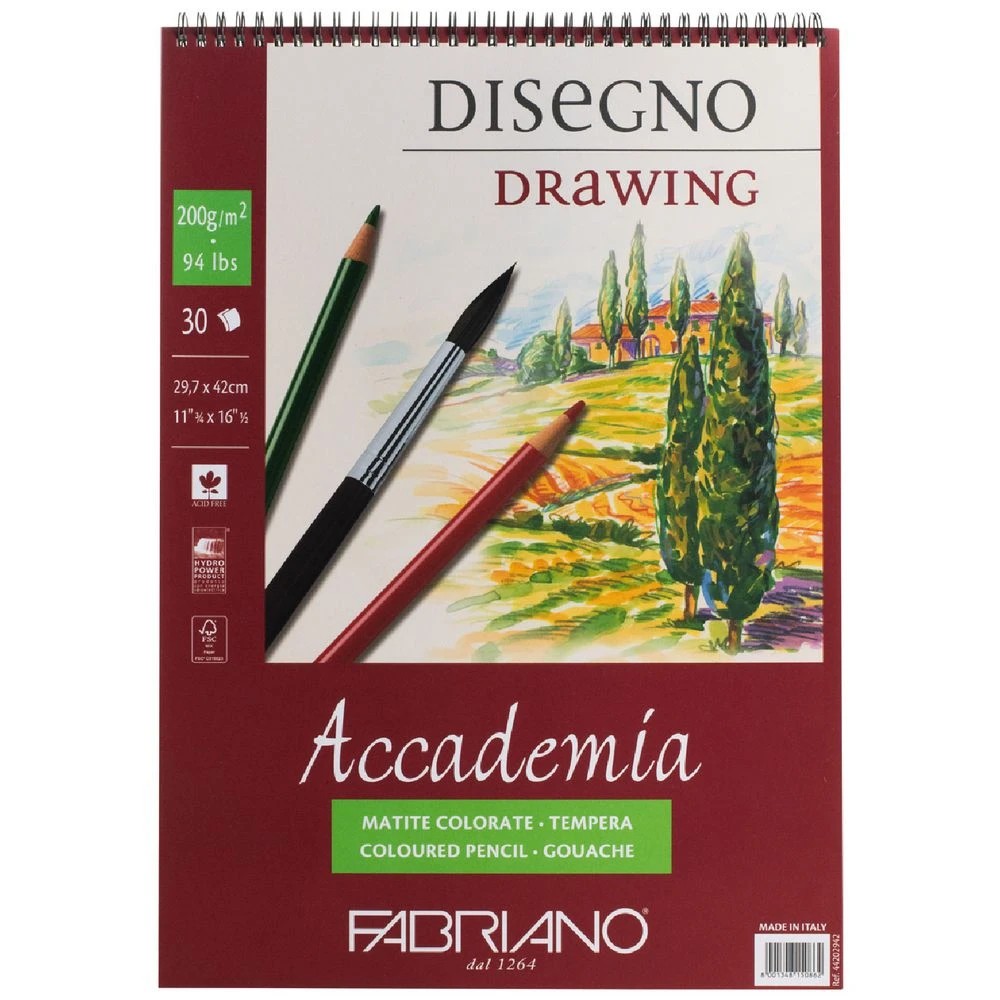 1 Fabriano Accademia A3 Drawing Pad 200gsm 30 Sheets, 1 of 2