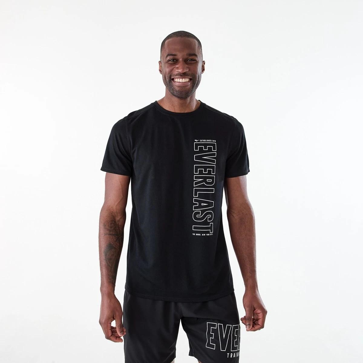 1 Everlast Mens Mesh T-shirt EVERLAST BLACK, 1 of 7