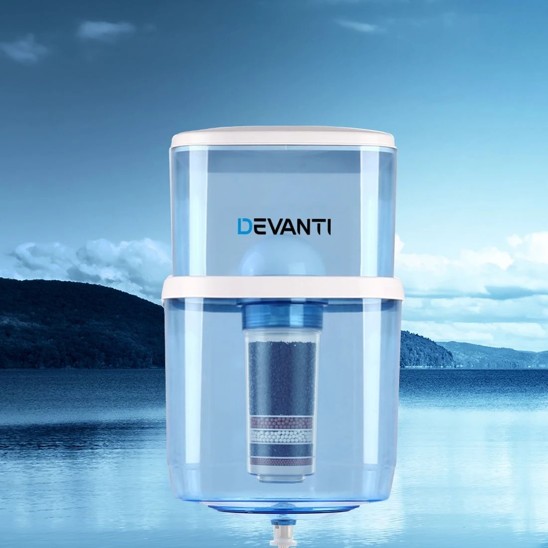 3 Devanti Water Cooler Dispenser 22L Filter Bottle - Blue, 3 of 8
