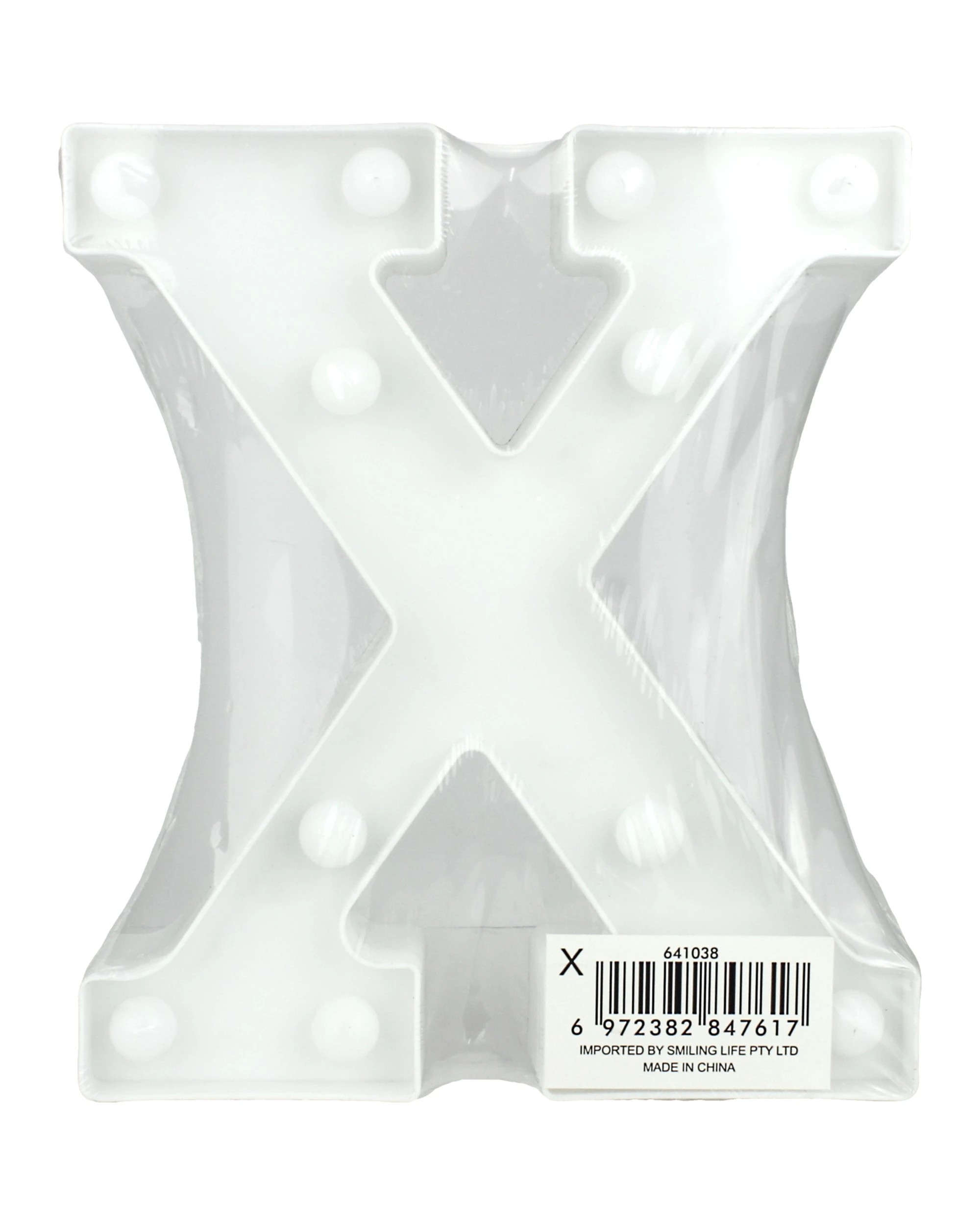 2 Partyrama LED  Light Up Letter X White, 2 of 3