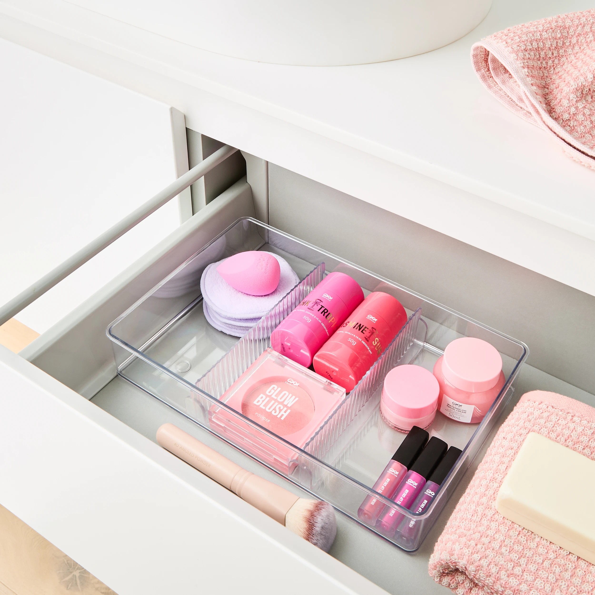 1 Large Drawer Organiser - Clear, 1 of 8
