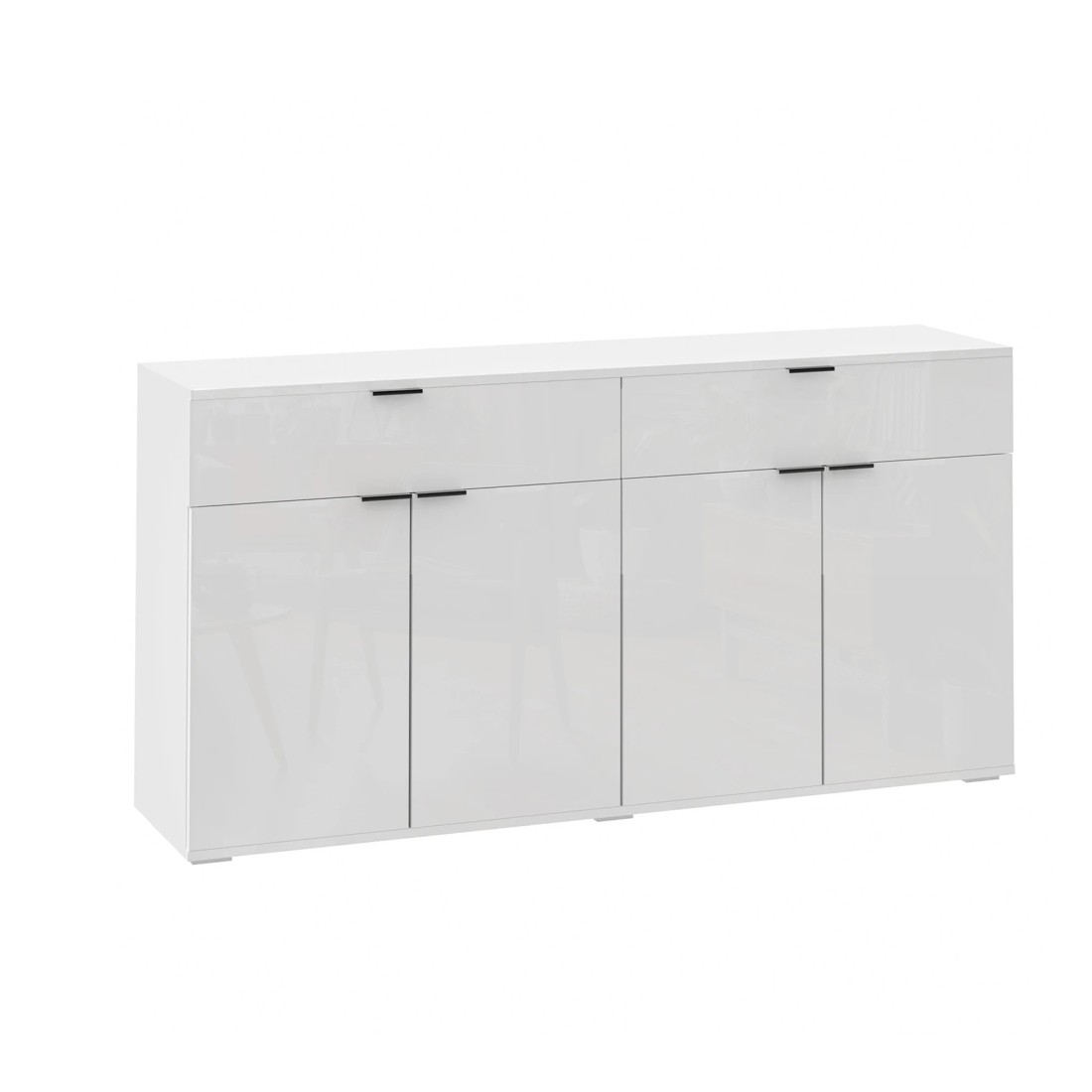 6 Oikiture Sideboard Buffet High Gloss
 - White, 6 of 10