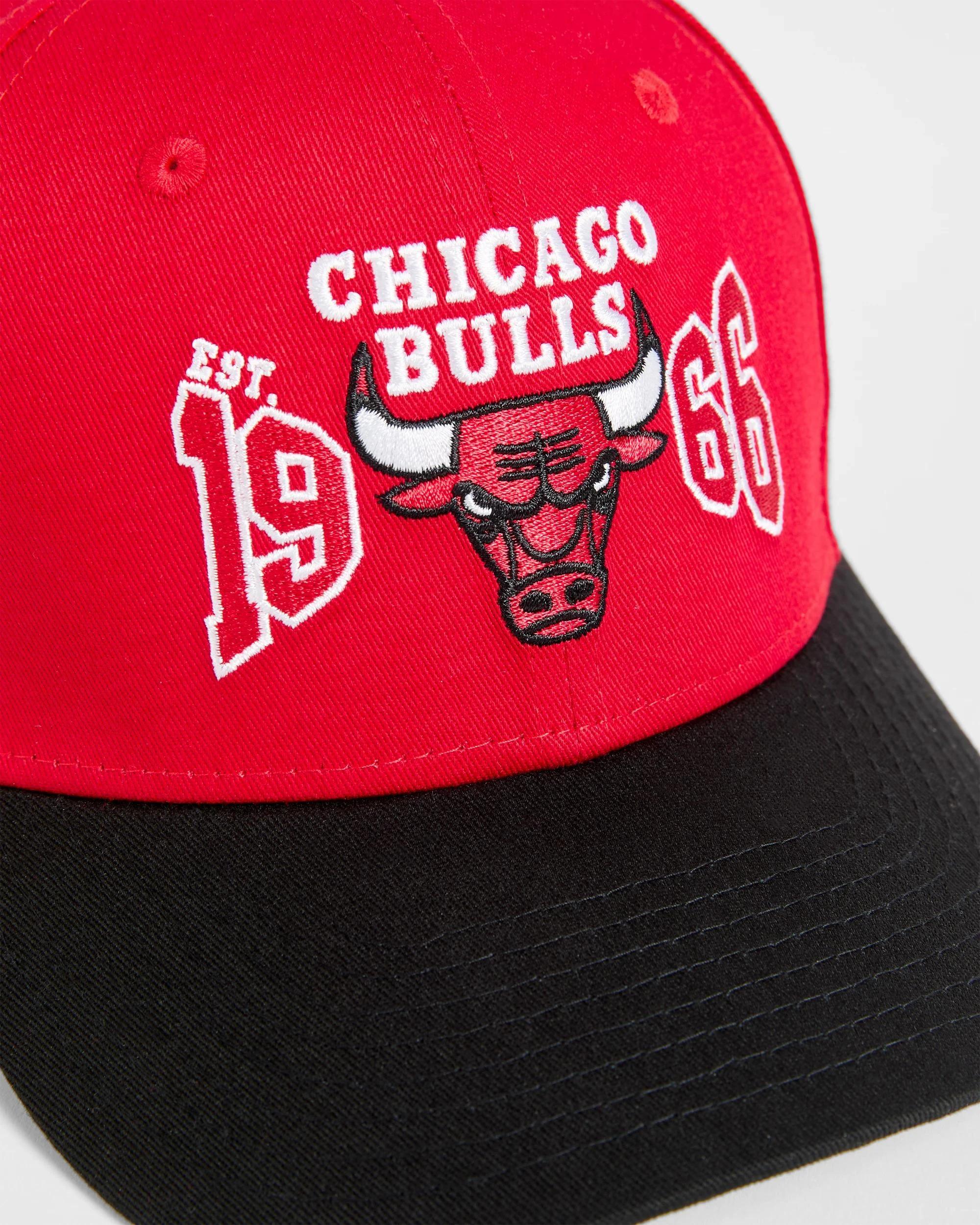 4 Kids Licensed NBA Chicago Bulls Cap RED + BLACK, 4 of 4