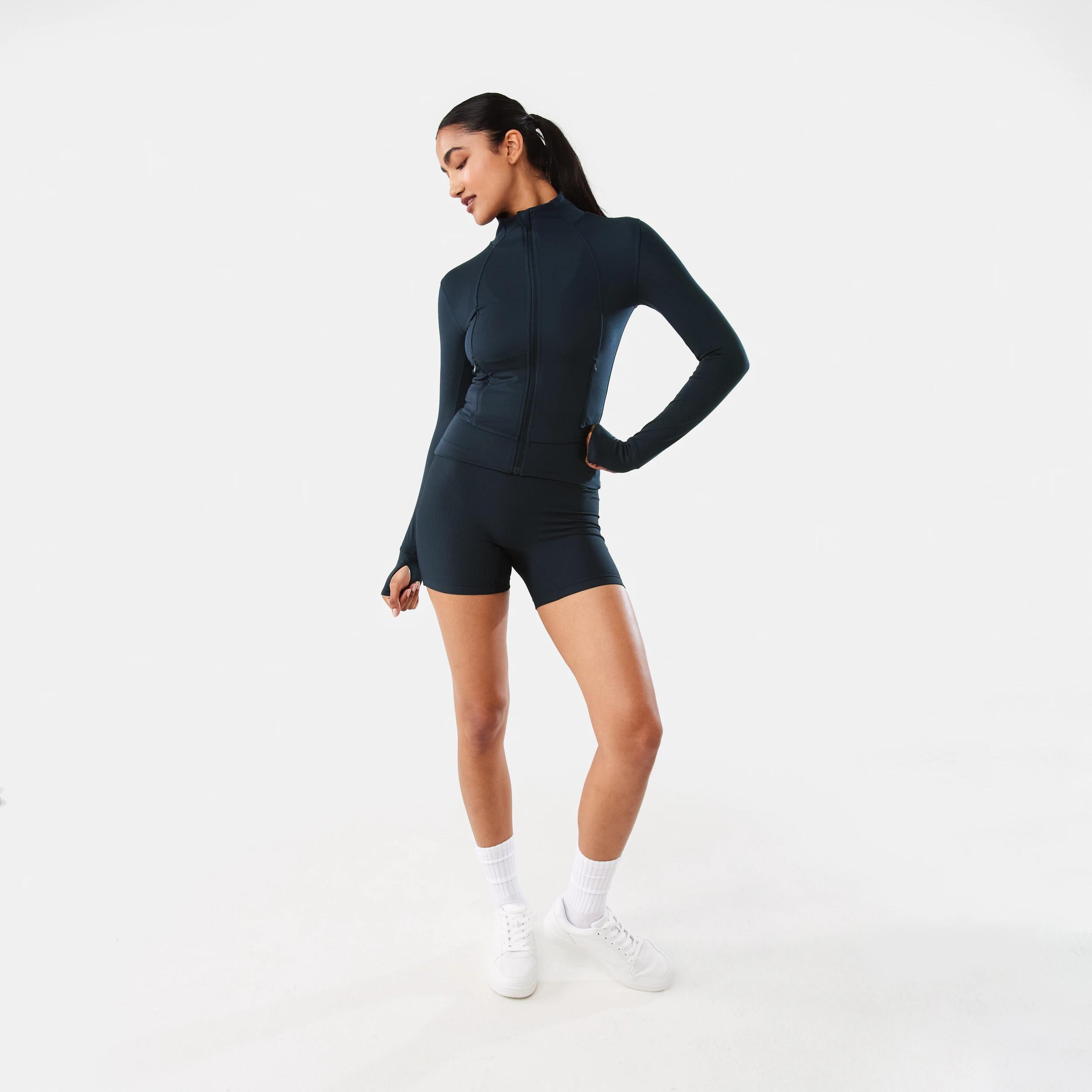 2 Active Womens Long Sleeve Ultrasoft Jacket SHADE NAVY, 2 of 8