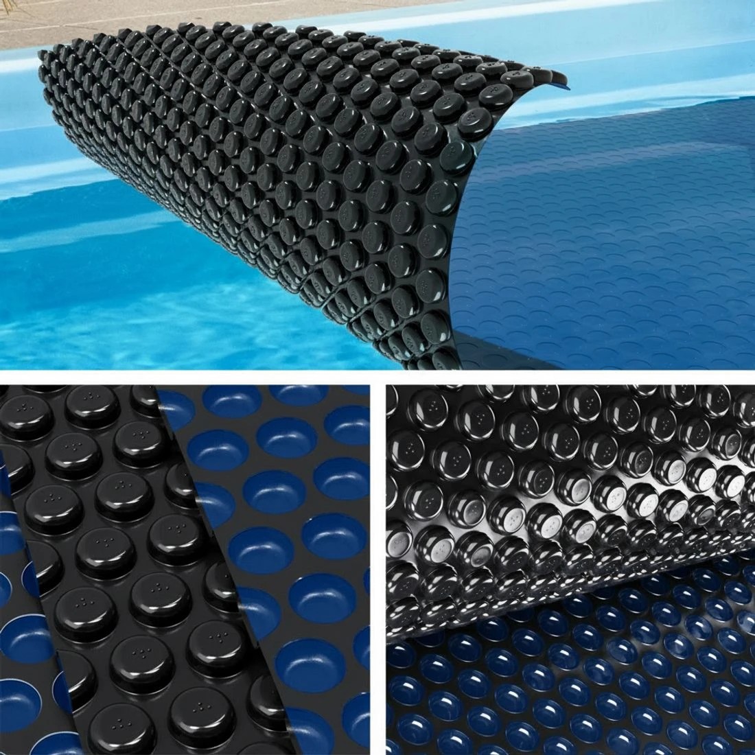 5 Aquabuddy Pool Cover 600 Micron 9.5x5m w/ Roller 5.55m Solar Blanket - Multi, 5 of 6