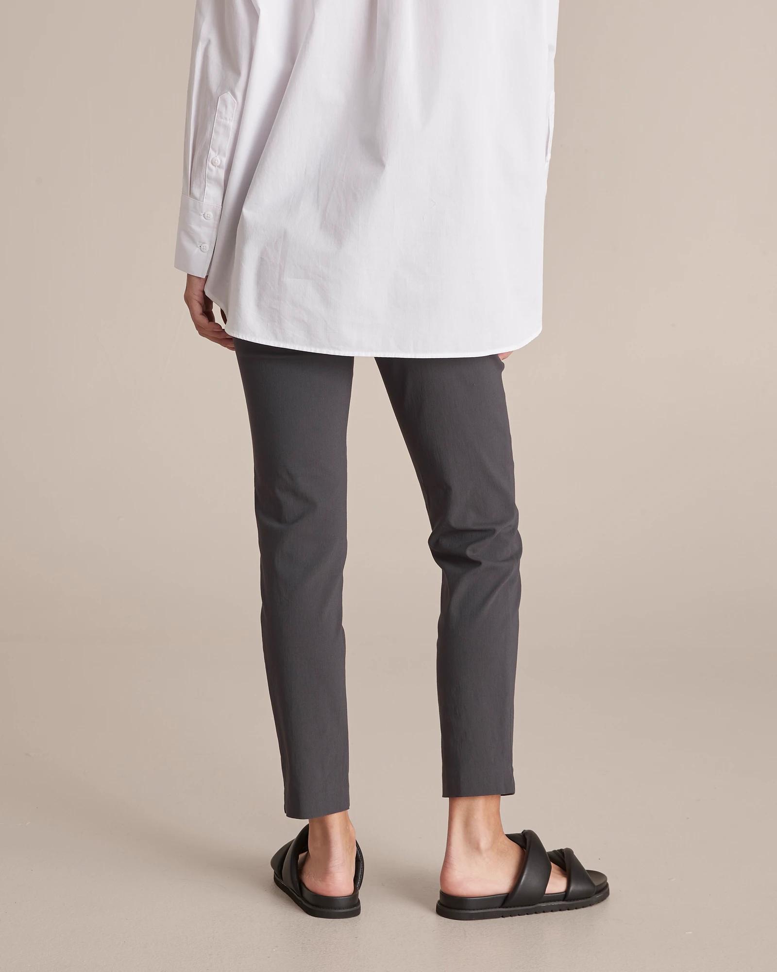 3 Carrie Skinny Ankle Length Bengaline Pants - Preview GRAPHITE, 3 of 6