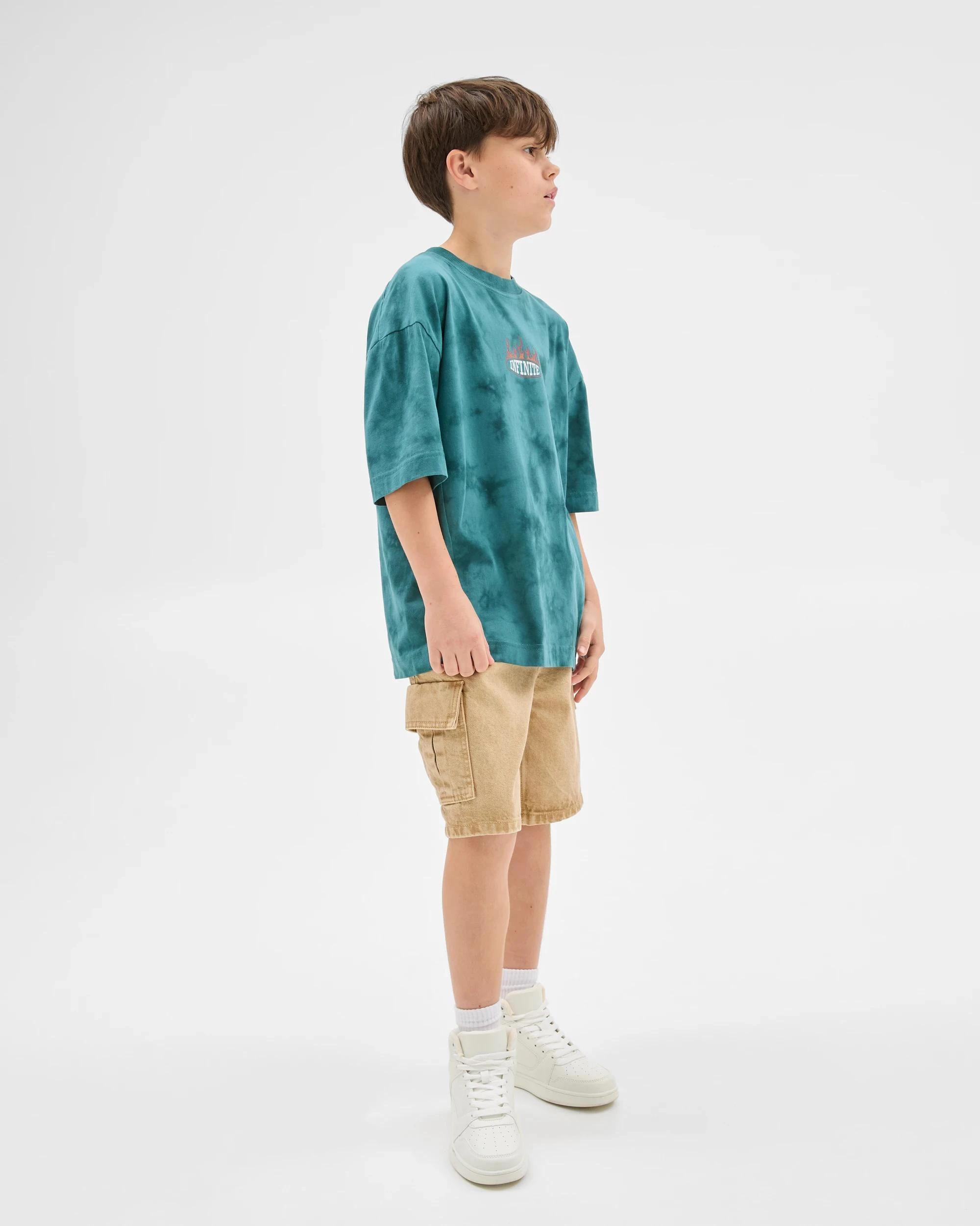 1 Target Australian Cotton Oversized Washed T-Shirt TEAL, 1 of 5