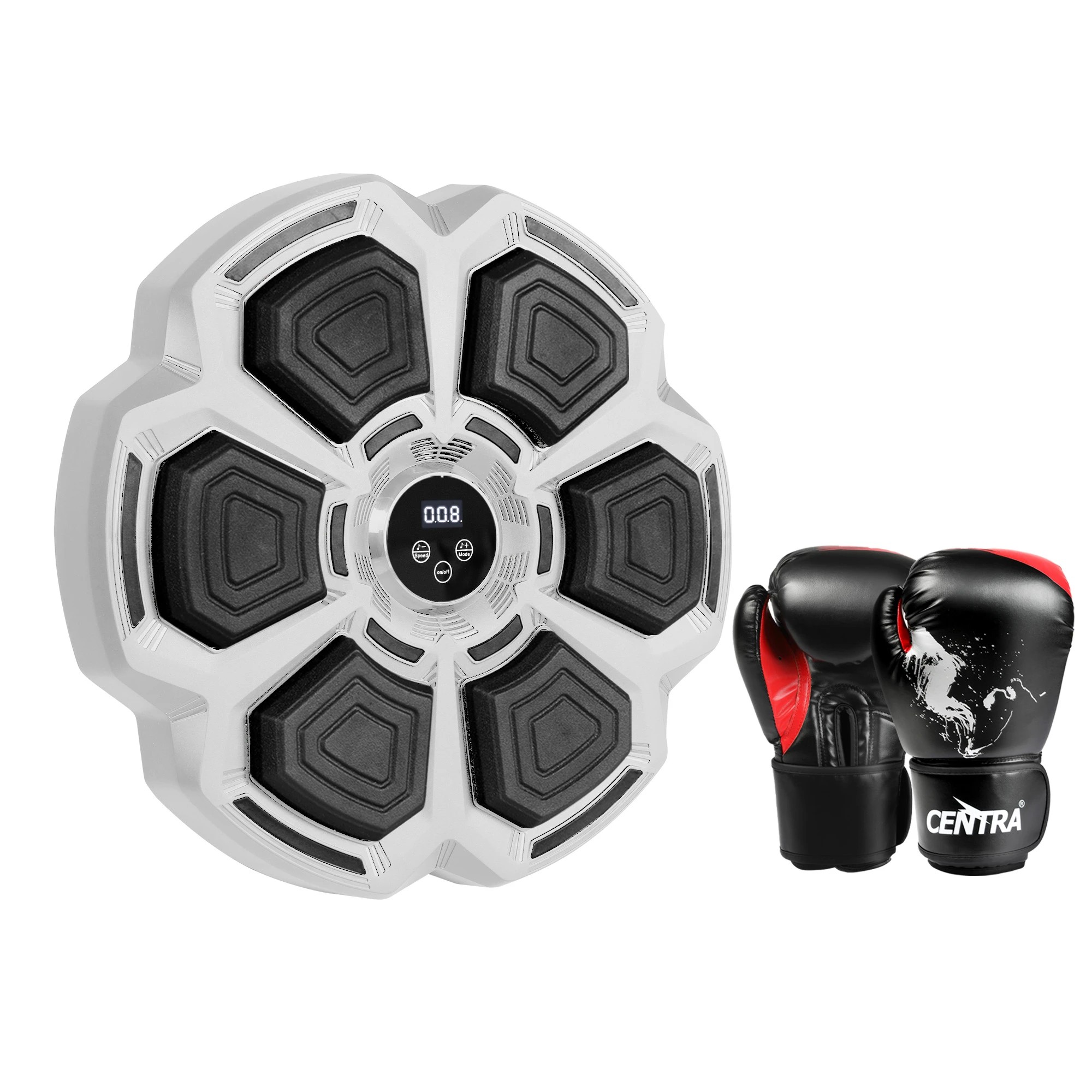 1 Centra Smart Boxing Target And Large Boxing Gloves - Grey, 1 of 8