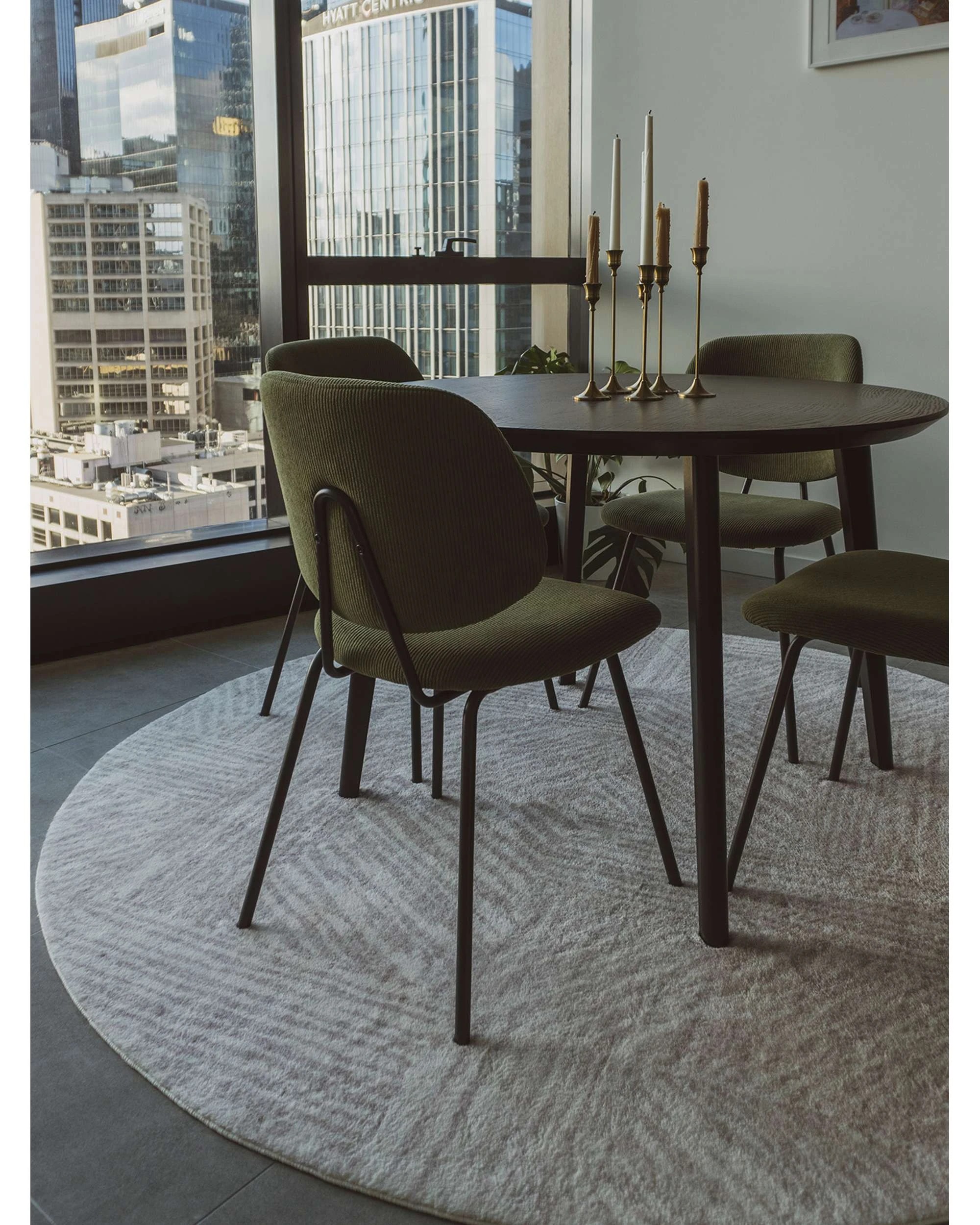 8 Loopsie Obu Geometric Washable Round Rug-240cm x 240cm - Grey, 8 of 8