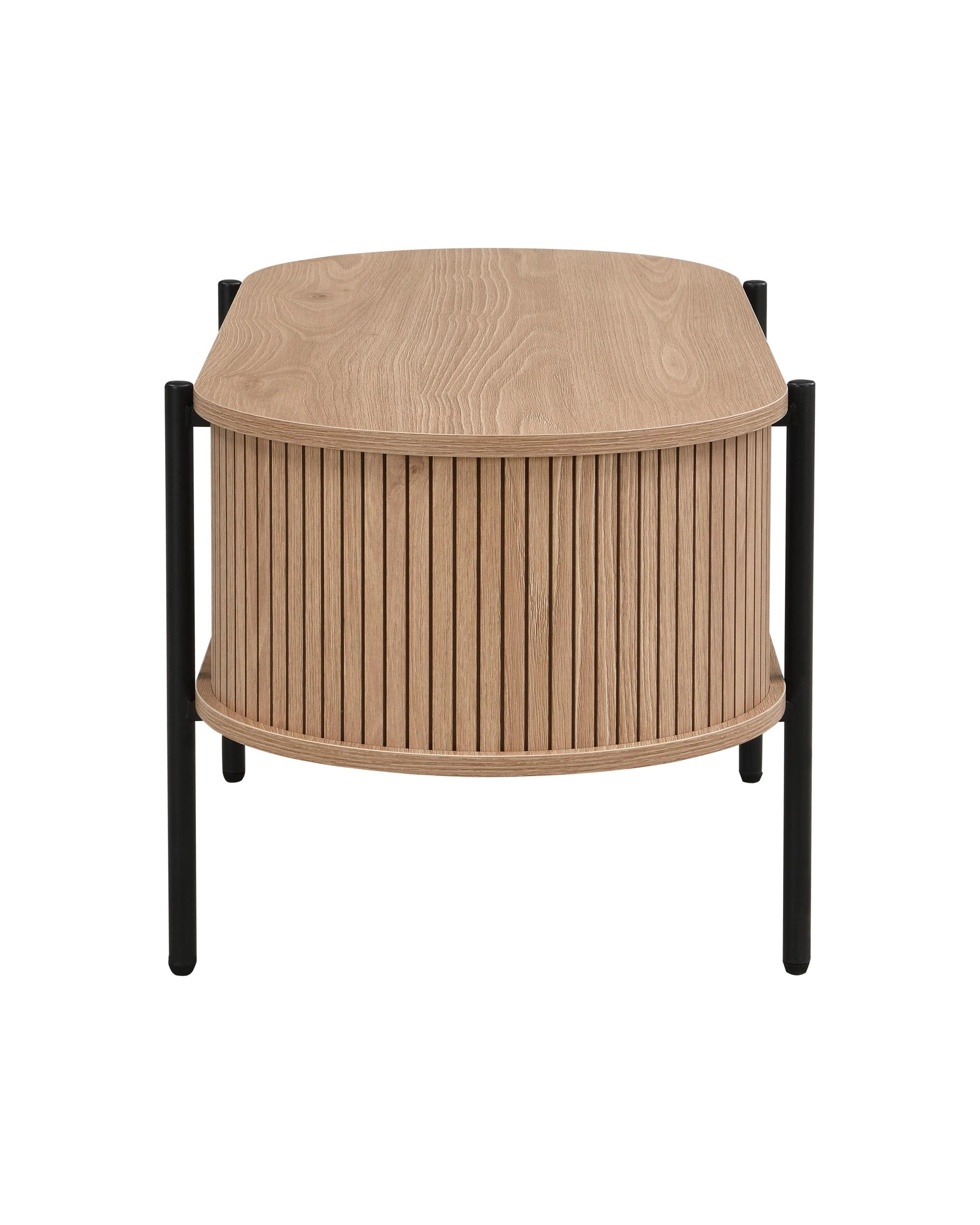 5 Kodu Coffee Table Oval Oak - Black, 5 of 10