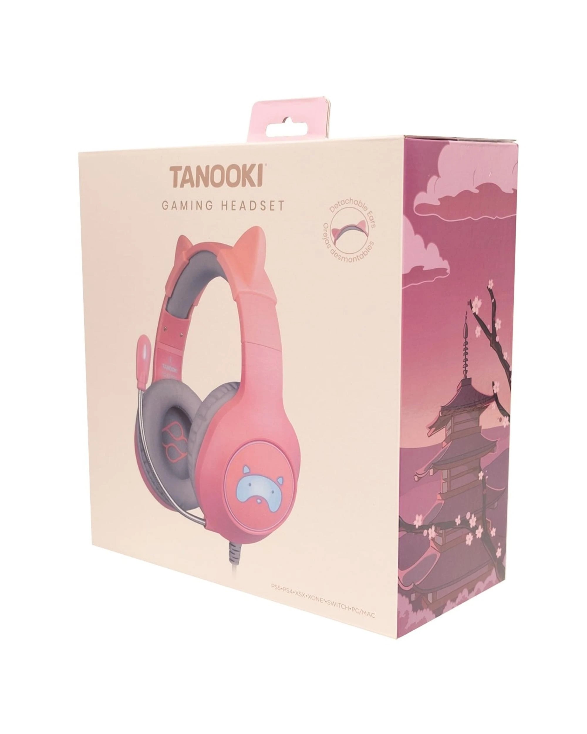 1 FR-TEC Tanooki Wired Gaming Headset - Pink, 1 of 7