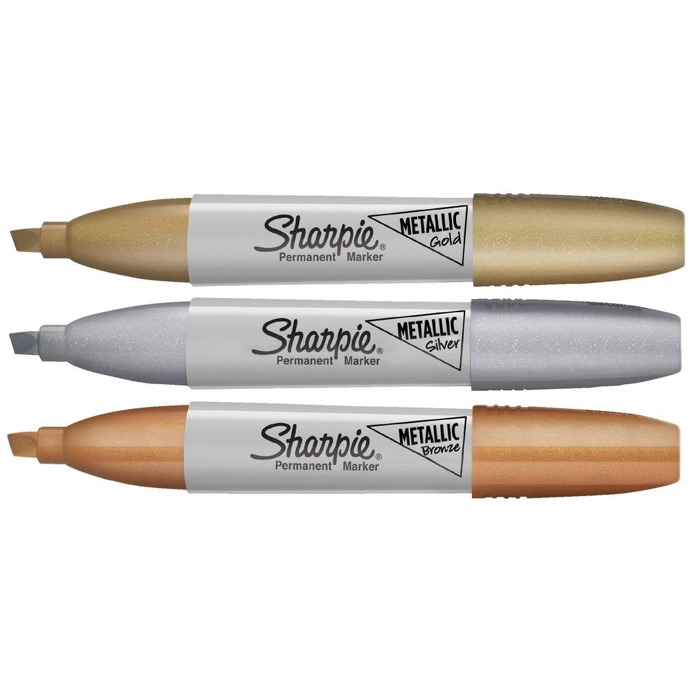 2 Sharpie Chisel Permanent Markers Metallic 3 Pack, 2 of 10