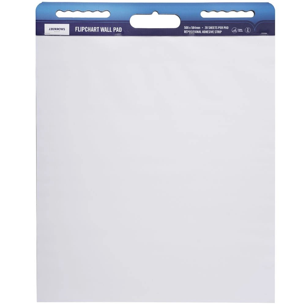 3 J.Burrows Flipchart Wall Pad 508 x 584mm 2 Pack, 3 of 3