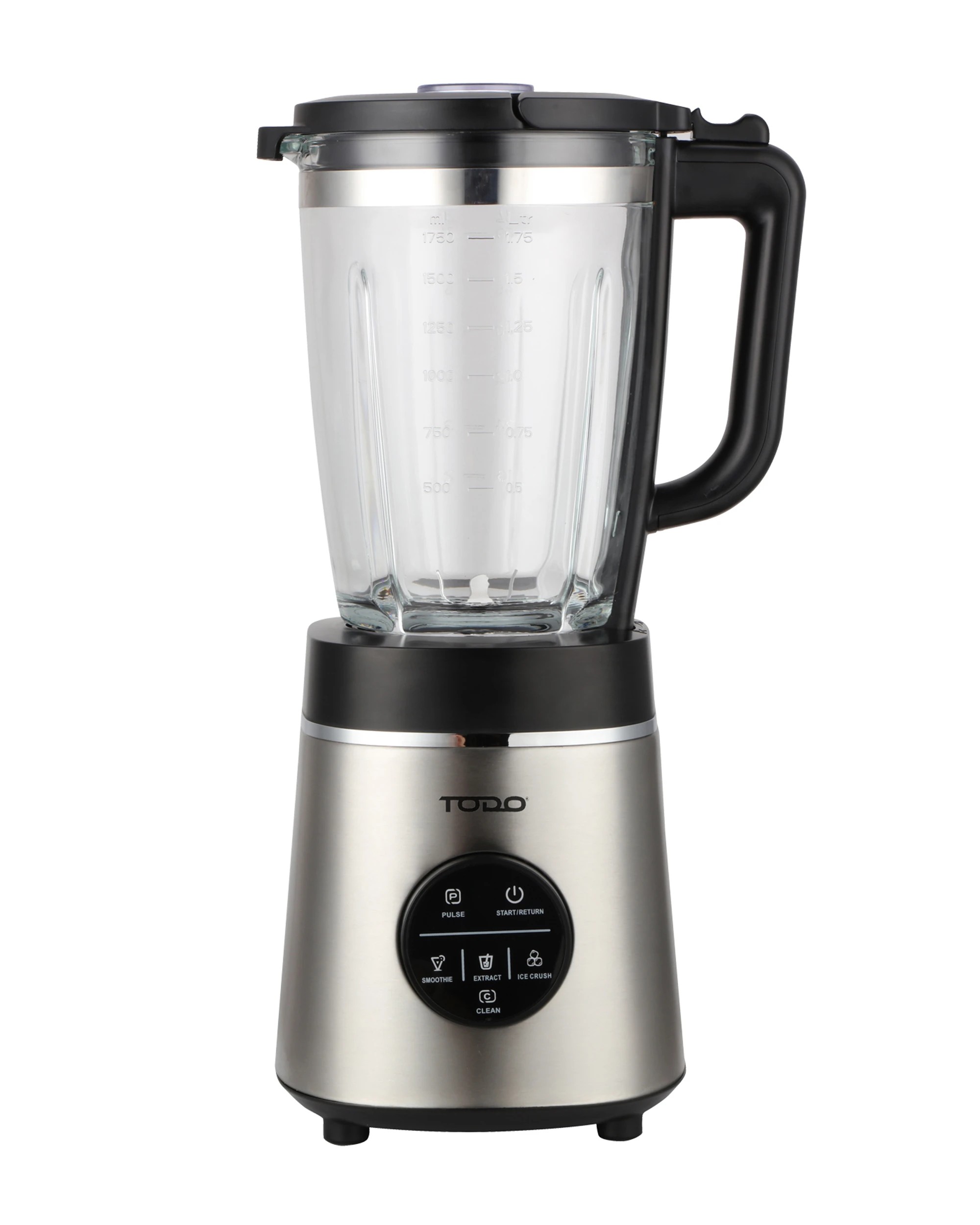 2 TODO 1.75L Commercial Electric Blender 1000W Glass Jar Adjustable Speed Stainless Steel Body, 2 of 4