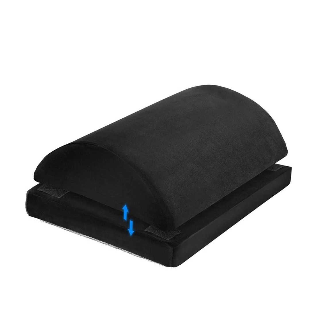 1 Giselle Memory Foam Footrest Cushion Adjustable Pillow - Black, 1 of 5