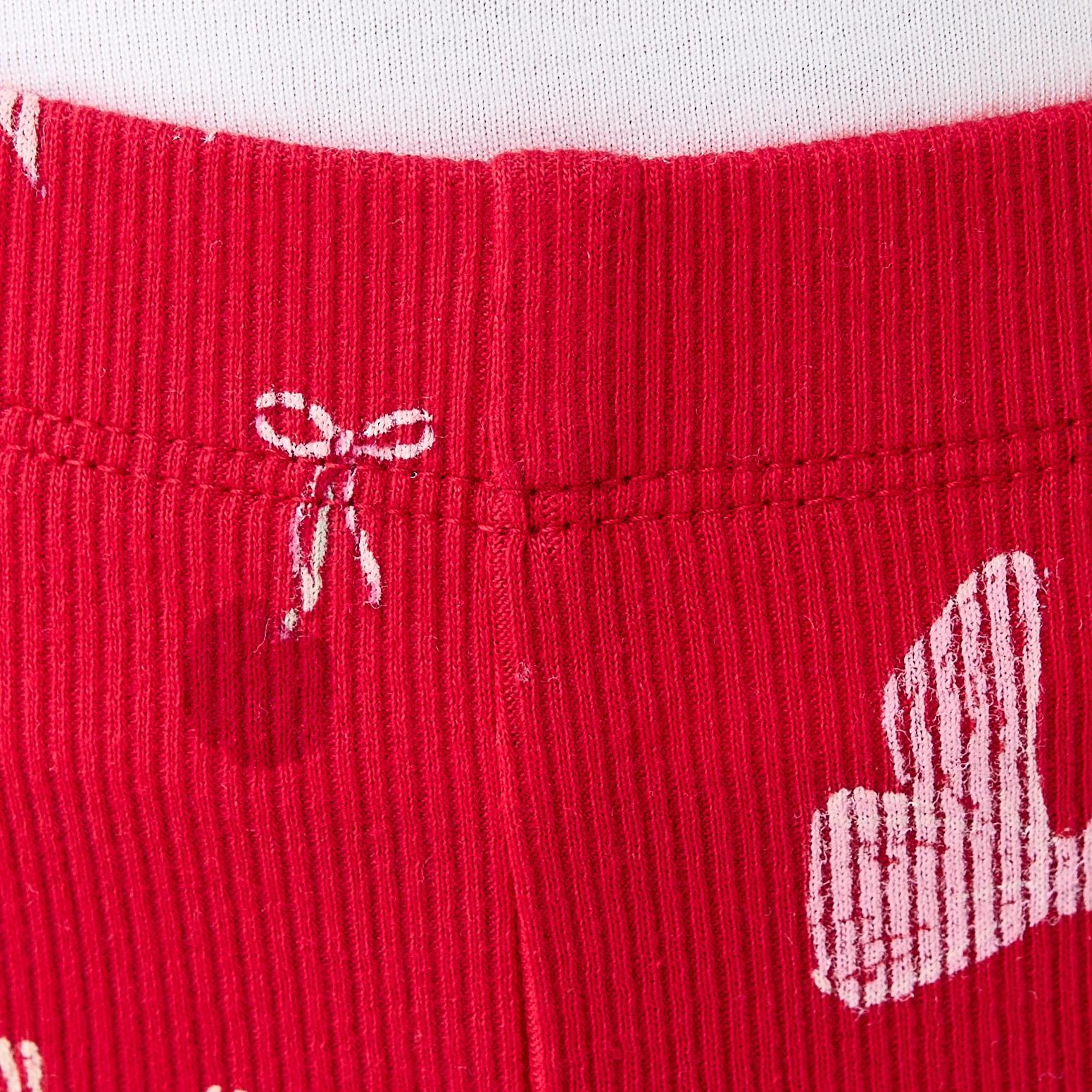 3 Christmas Flare Leggings Red Bows, 3 of 6