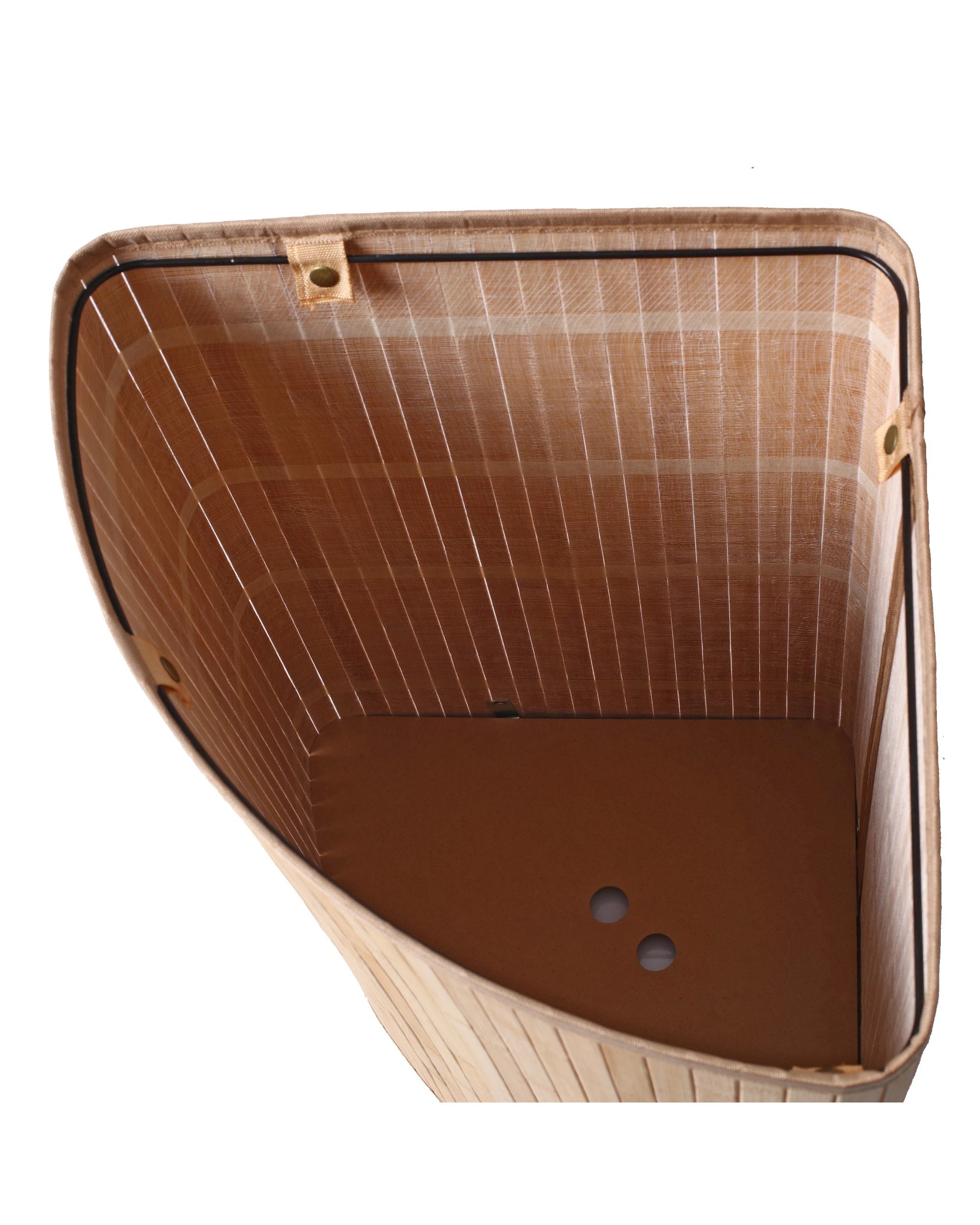 4 Sherwood Home Foldable Bamboo Corner Laundry Hamper - Natural, 4 of 8