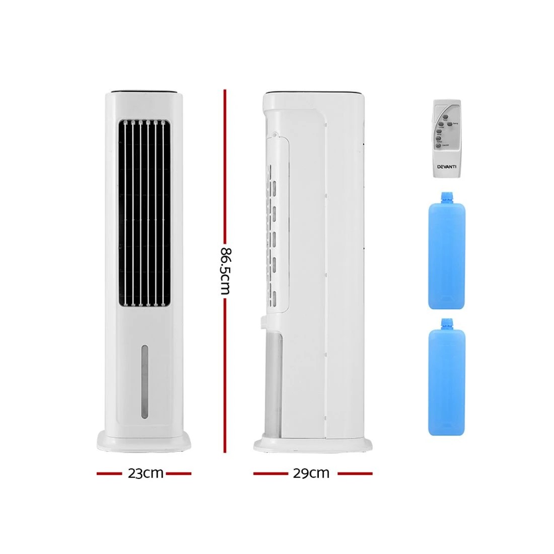 2 Devanti Tower Evaporative Air Cooler 6L - White, 2 of 6