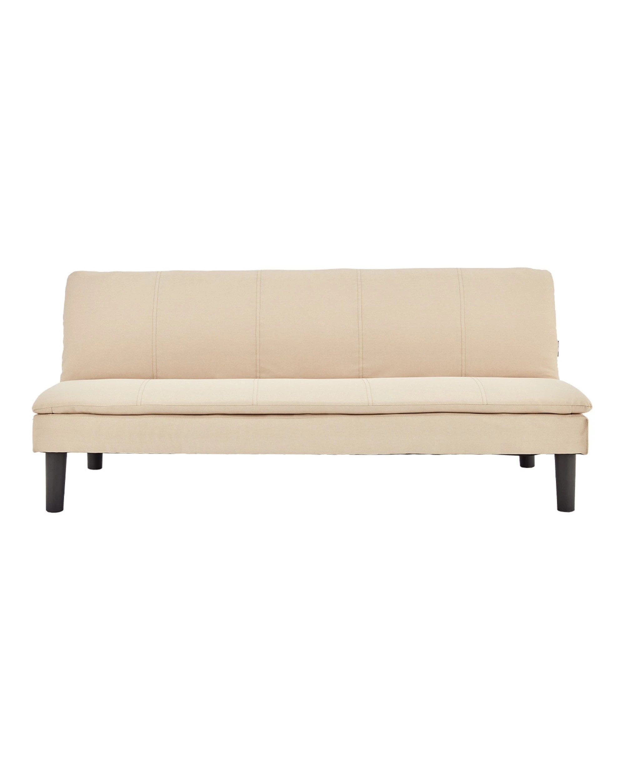 1 Sarantino 3 Seater Modular Faux Linen Fabric Sofa Bed Couch - Beige, 1 of 9