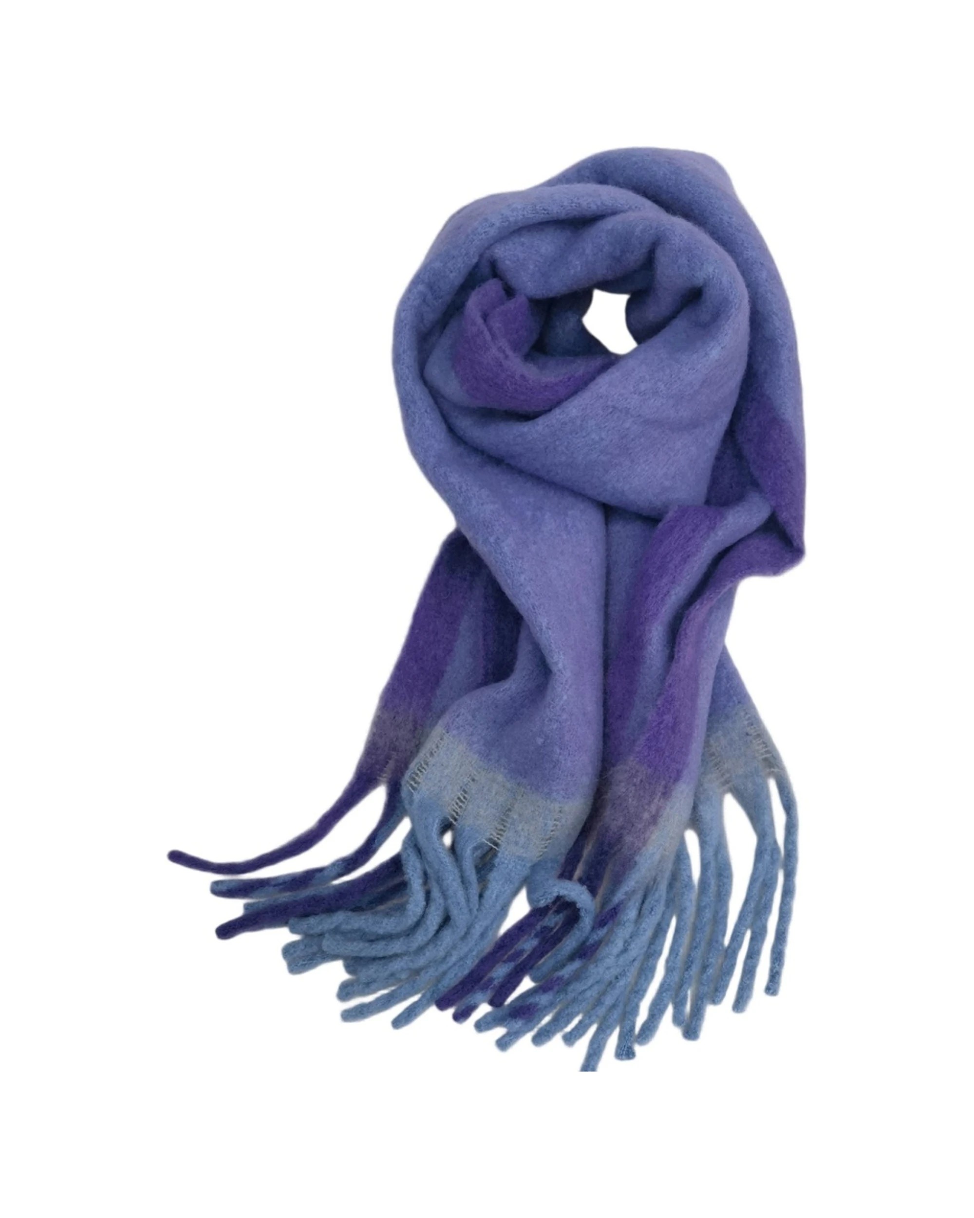 1 Urban Products Oslo Scarf Lightweight Woven Gradient Design Fringed Edges Accessory 180cm Mauve - Multi, 1 of 1