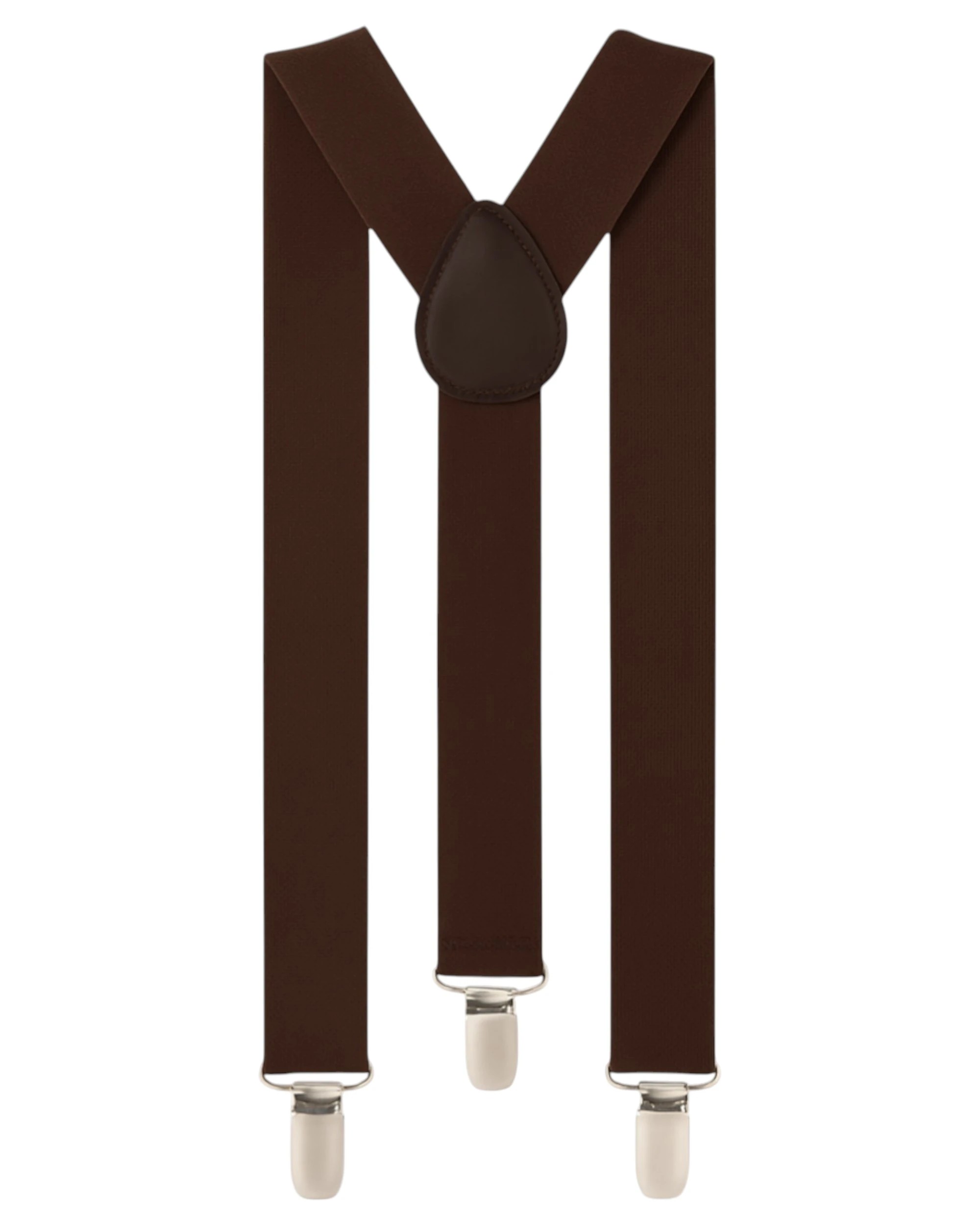 1 Zasel Boys Adjustable Dark Brown 65cms Suspenders - Brown, 1 of 2