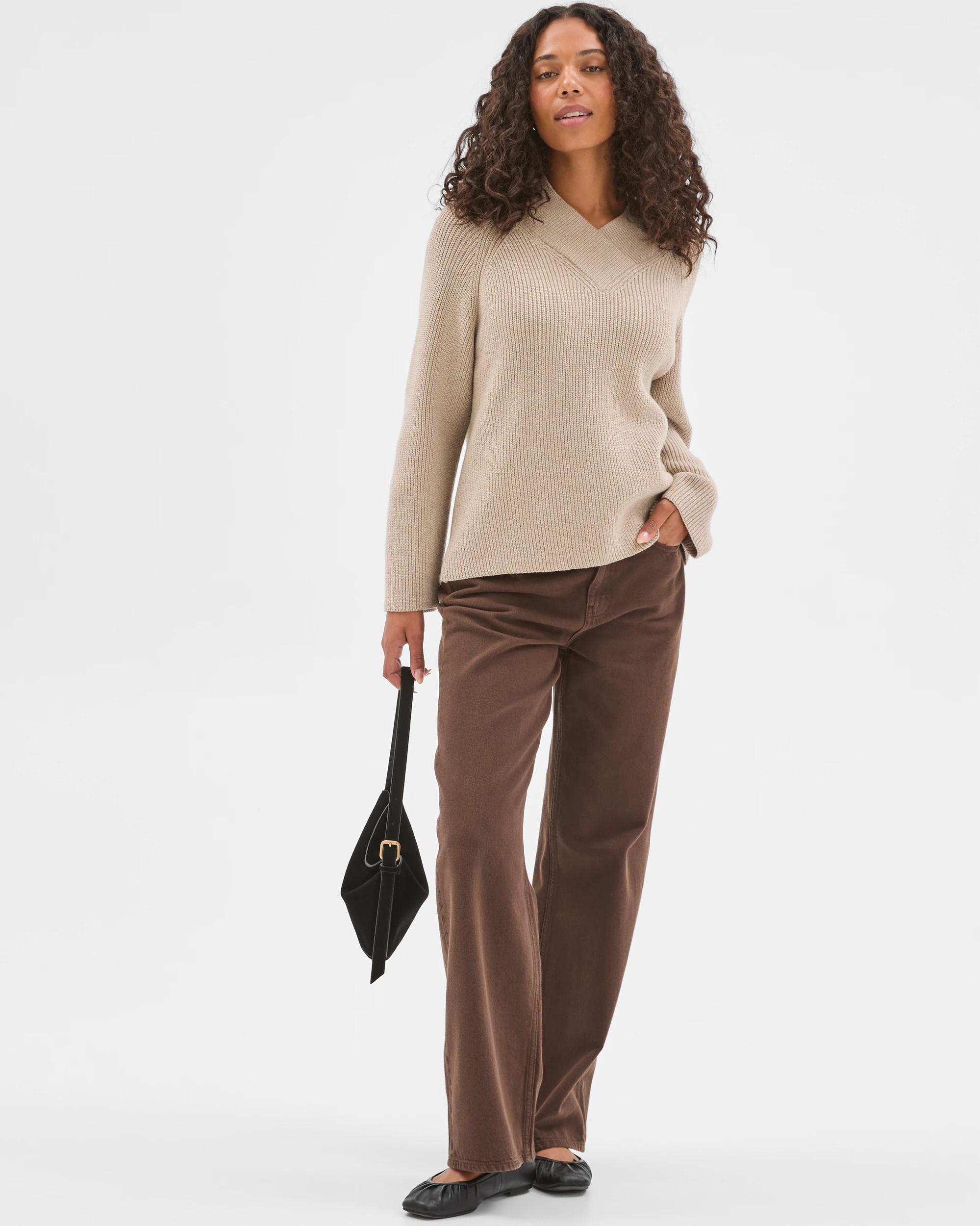 2 Target Woman High Wrap Neck Relaxed Jumper MID FAWN MARLE, 2 of 6