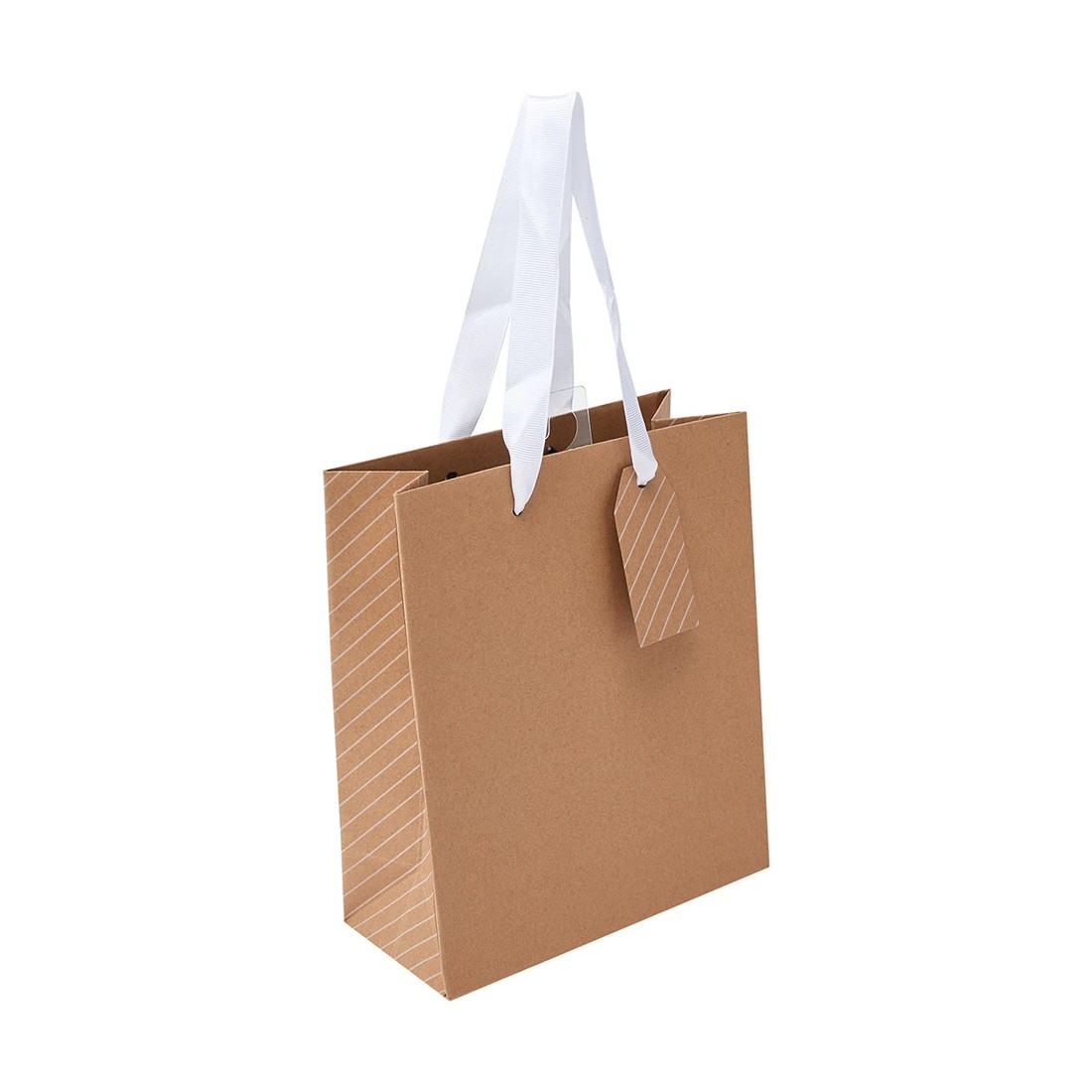 6 Kraft Stripe Gift Bag - Medium, 6 of 7