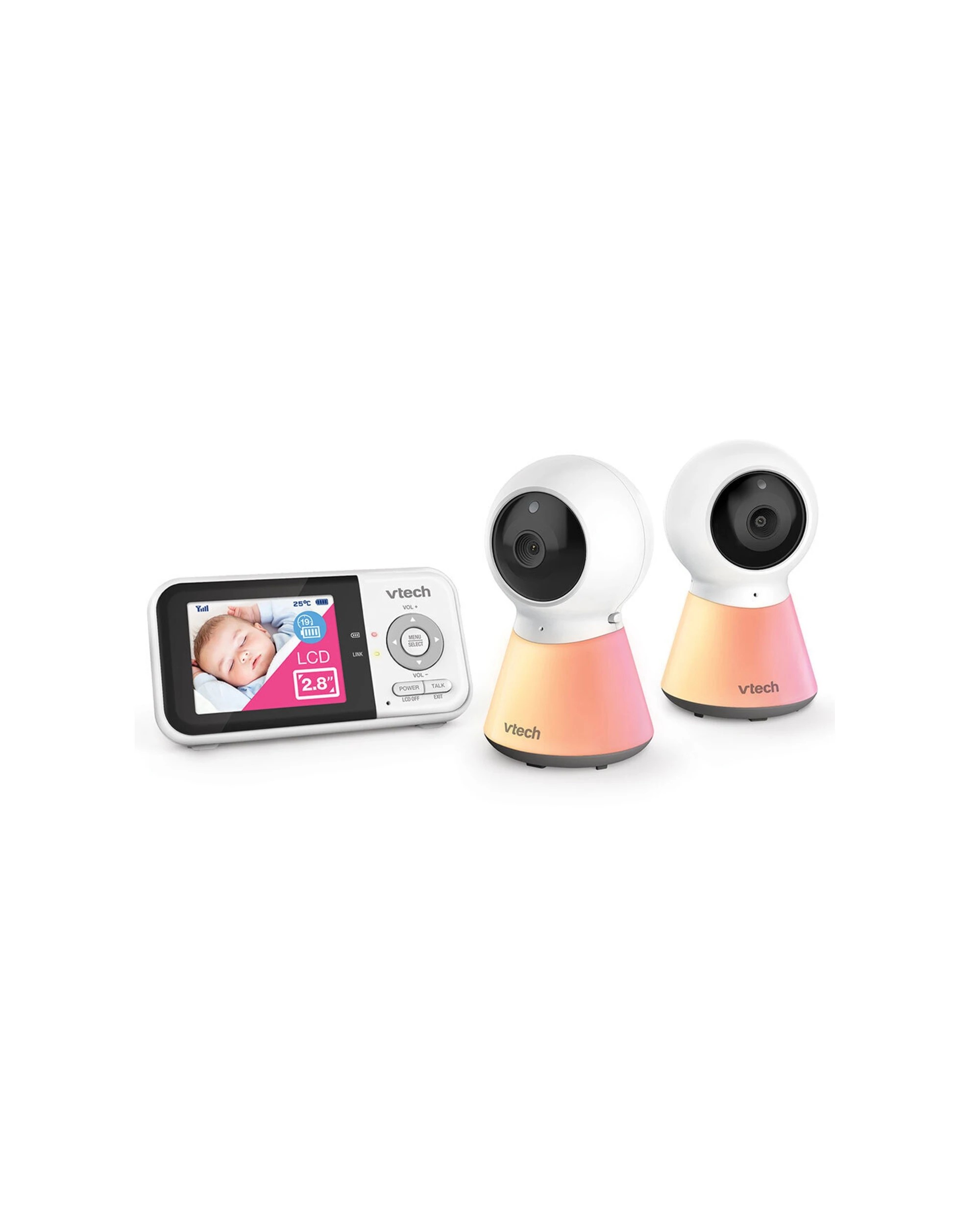 1 Vtech Bm3350n 2-camera 7cm Full Colour Baby Monitor Home Security
 - White, 1 of 3