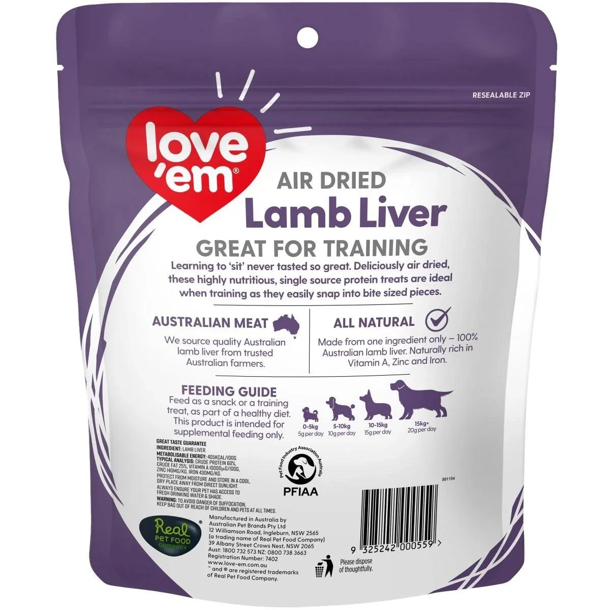 2 Love Em Air Dried Lamb Liver 200g 4pk, 2 of 2