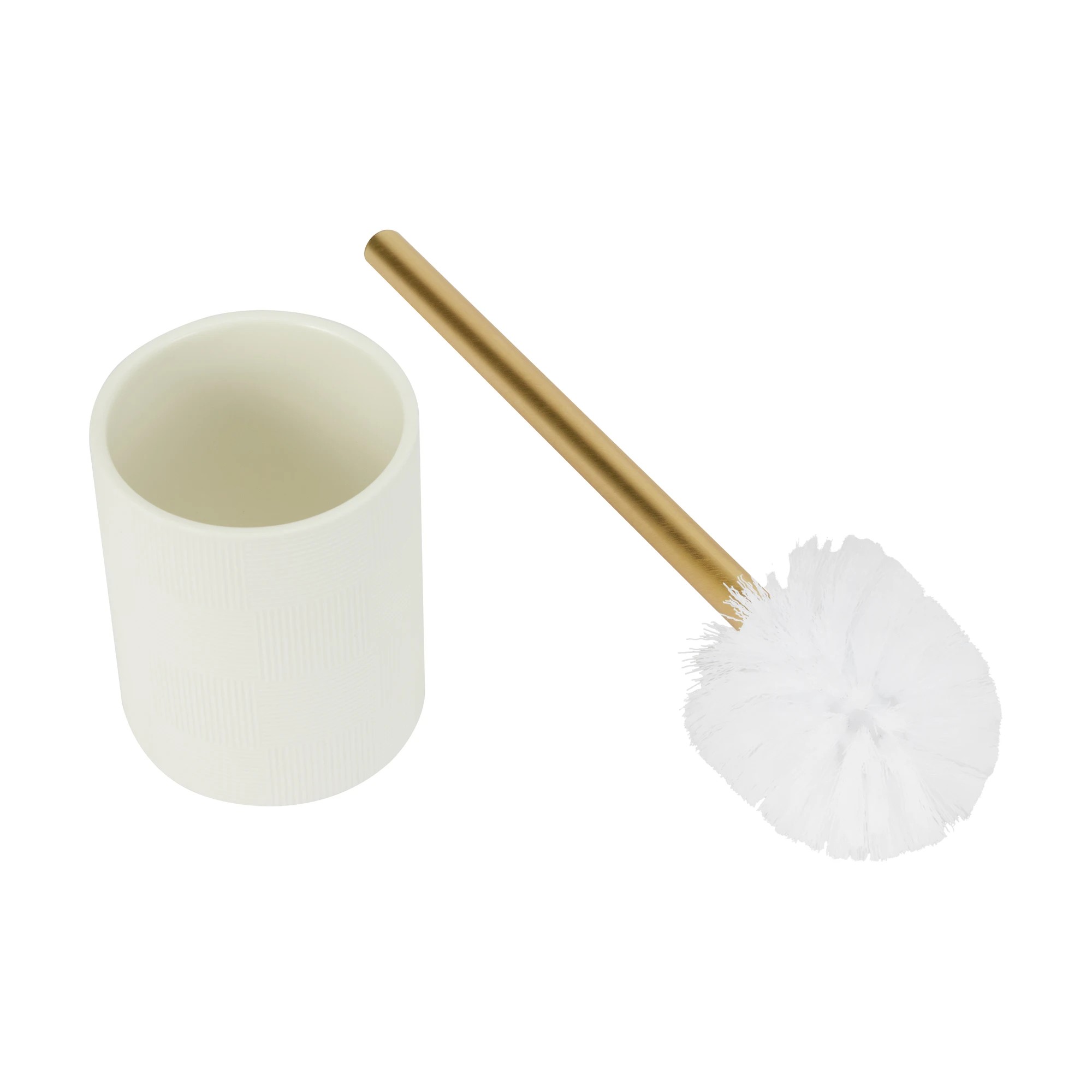 3 Check Toilet Brush - White, 3 of 6