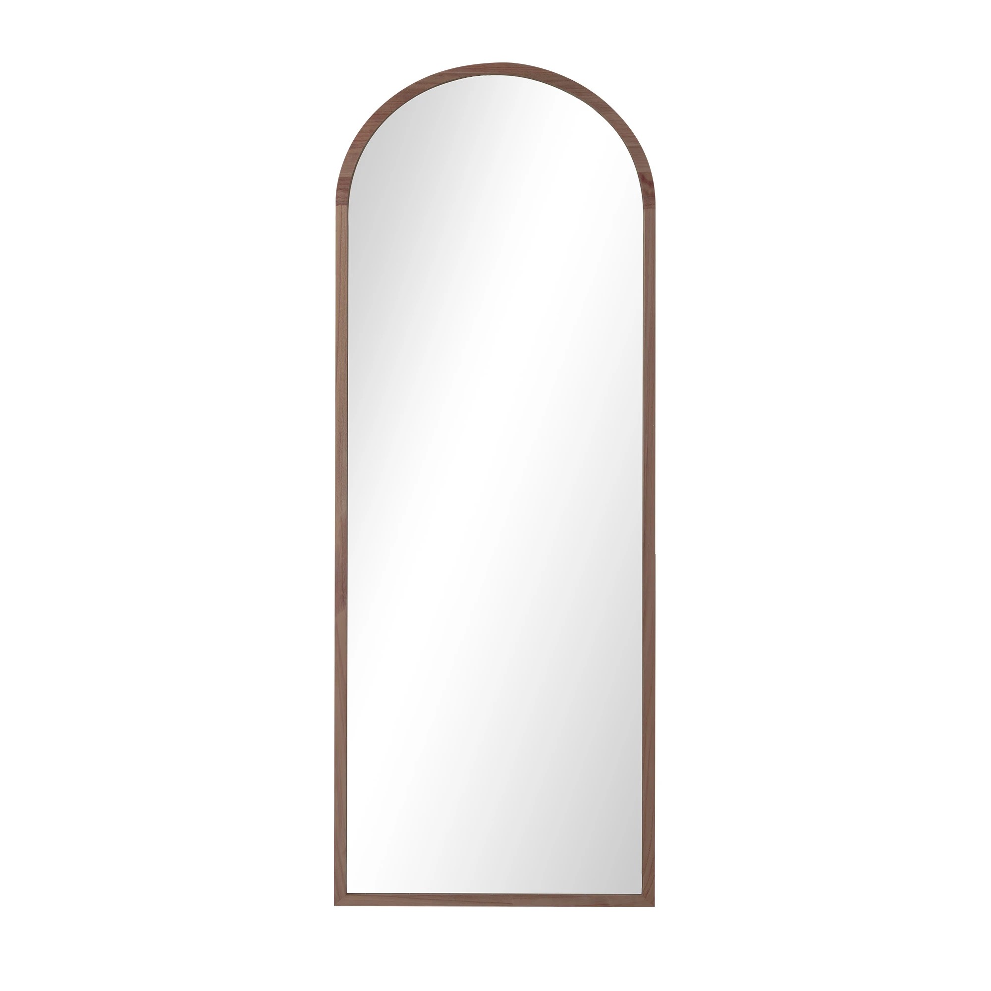 5 Oikiture Wooden Full Length Mirror 180x70cm Arched Dressing Floor Mirrors
 - Brown, 5 of 9