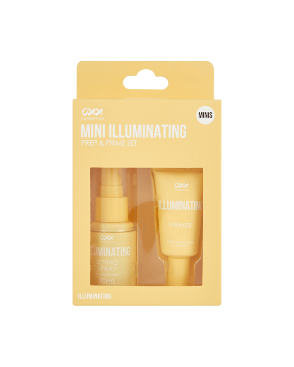 OXX Cosmetics 2 Piece Mini Illuminating Prep and Prime Set - Yellow