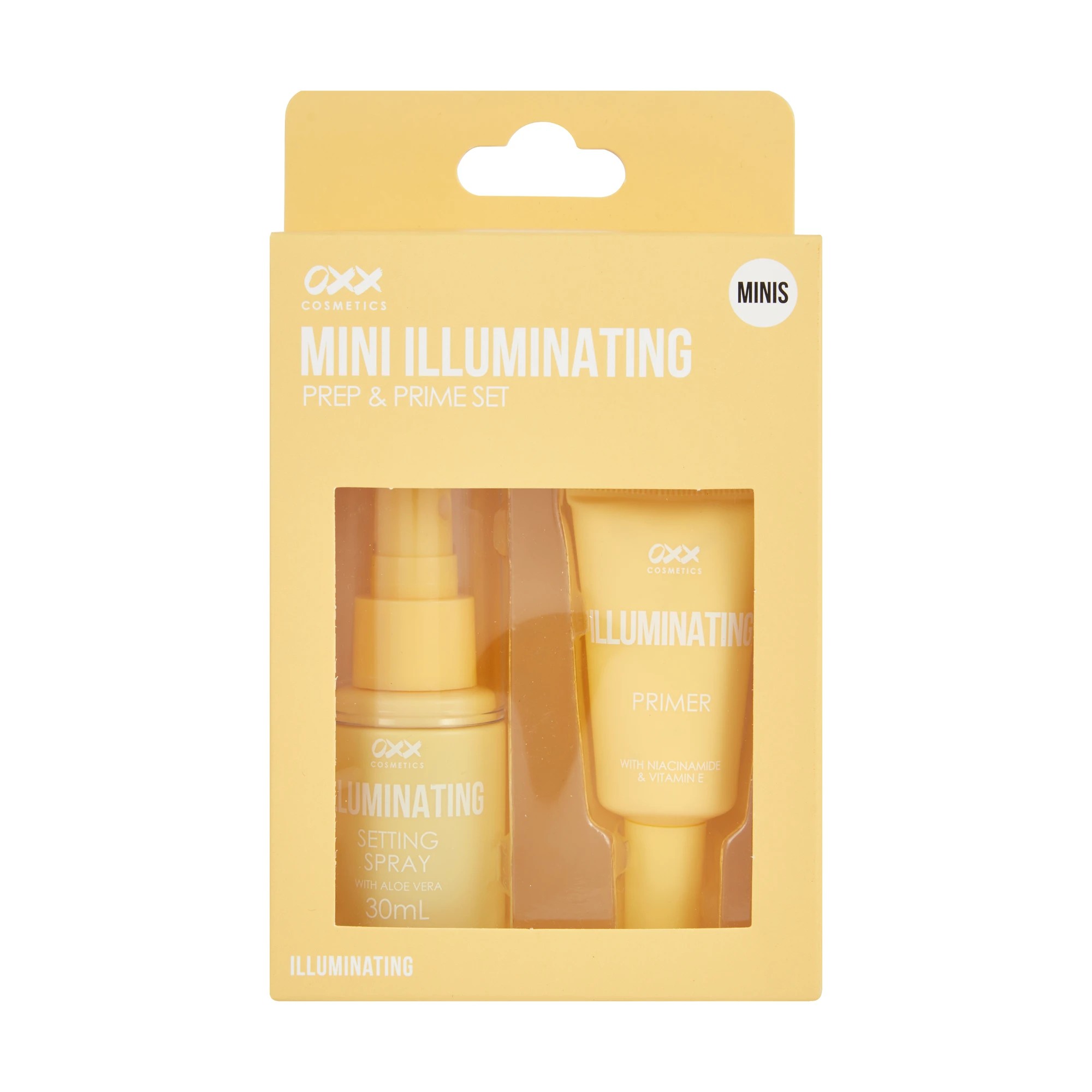 1 OXX Cosmetics 2 Piece Mini Illuminating Prep and Prime Set - Yellow, 1 of 6