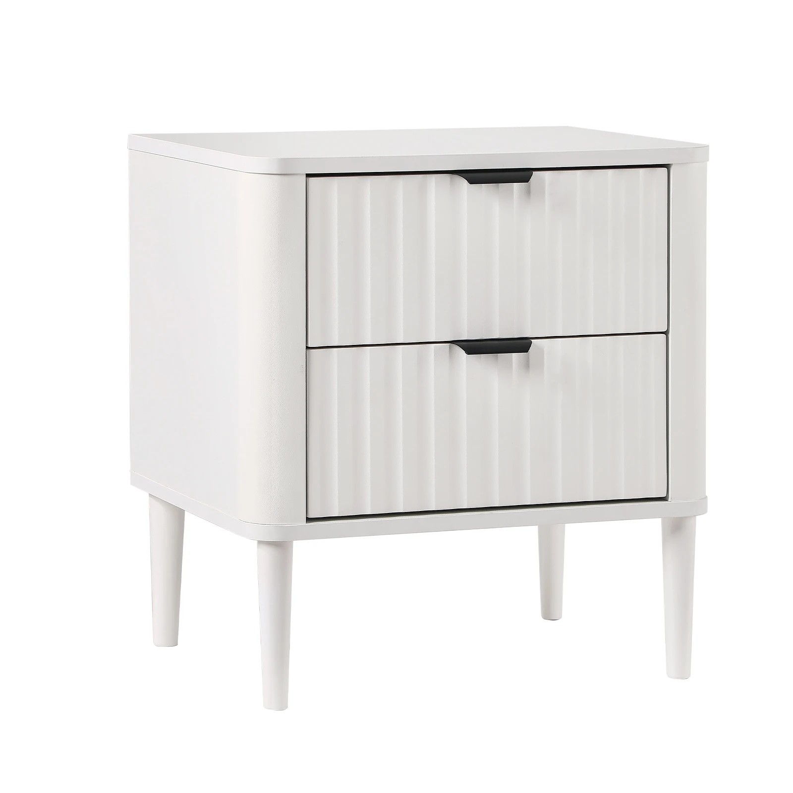 9 Oikiture Bedside Table Nightstand Side Storage 2 Drawers Cabinet - White, 9 of 9