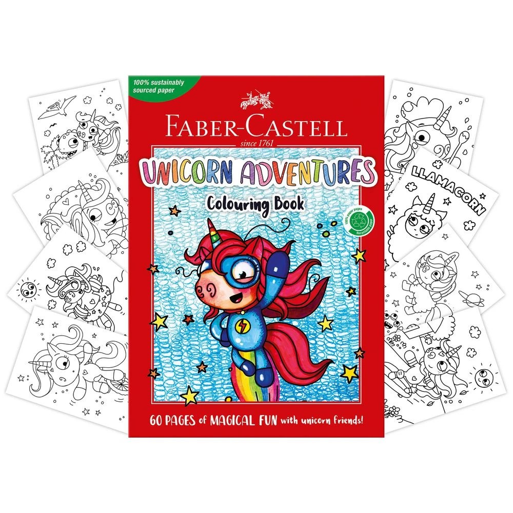 3 Faber-Castell Unicorn Adventures Colouring Book 60 Pages, 3 of 3