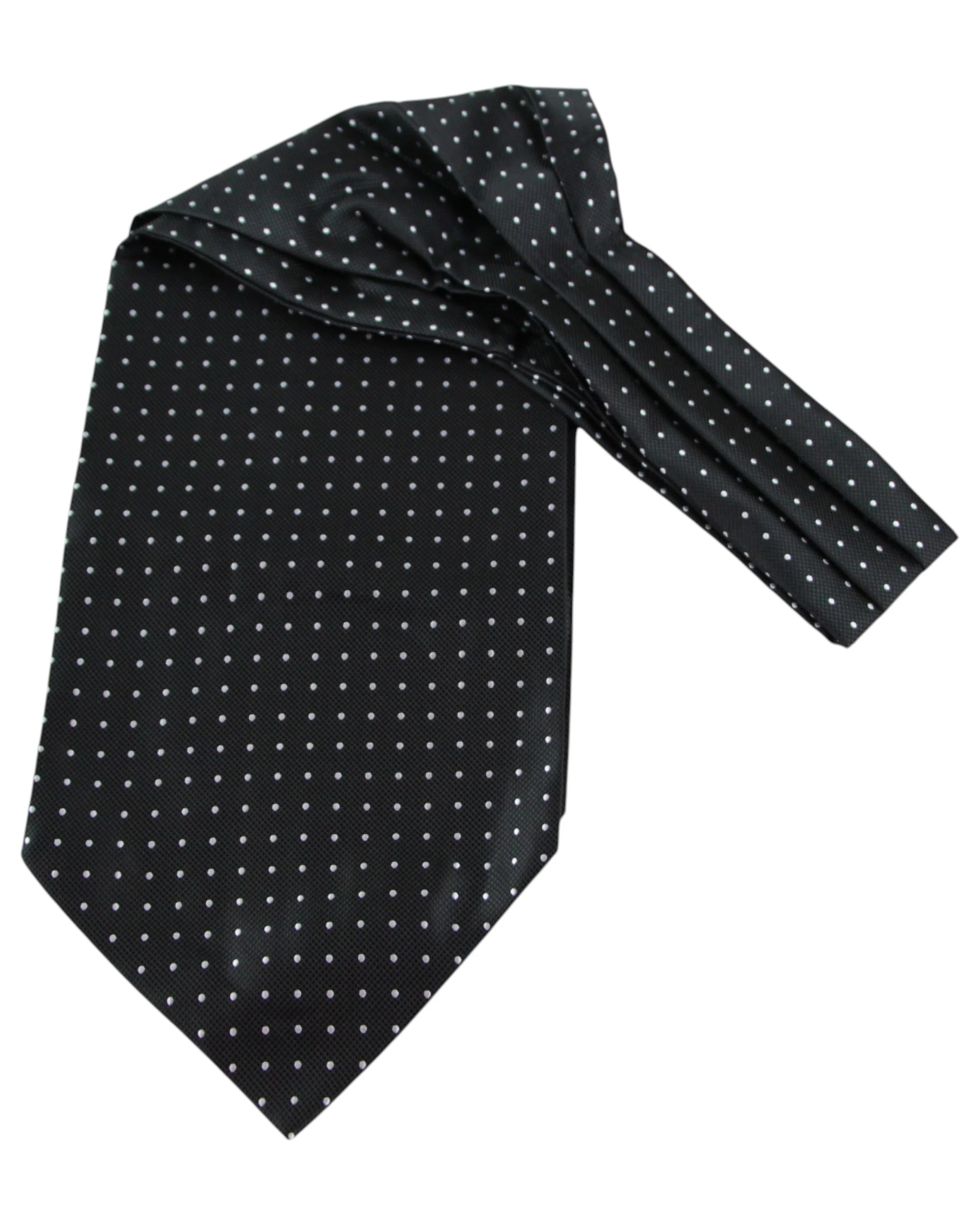 2 Zasel Mens Black & Silver Mini Polka Dot Cravat - Multi, 2 of 4