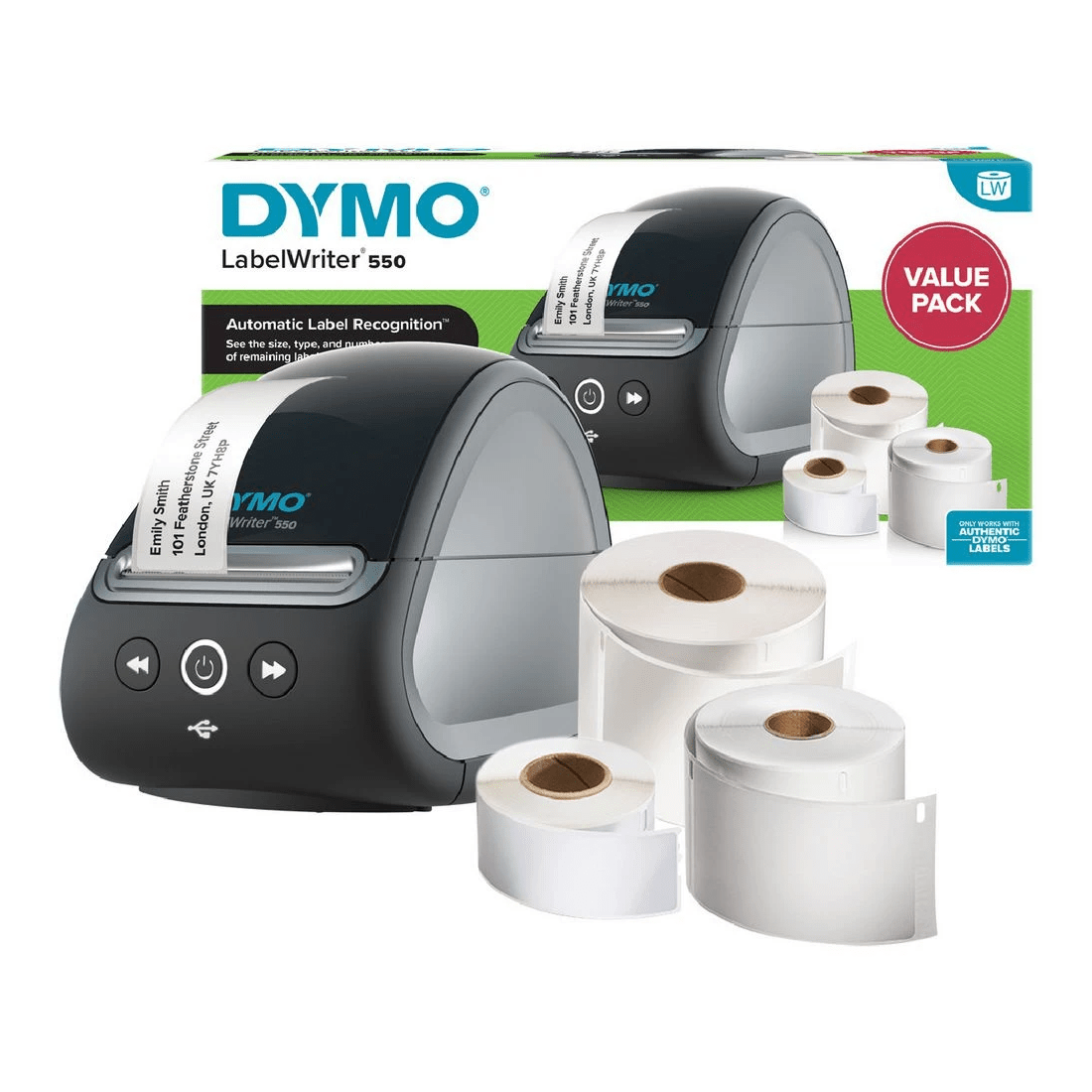 1 Dymo LabelWriter 550 Label Printer Value Pack, 1 of 9