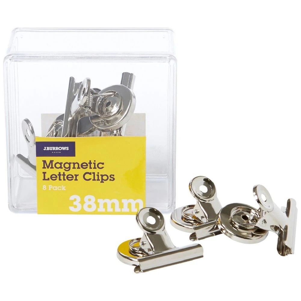 1 J.Burrows 38mm Magnetic Letter Clips 8 Pack, 1 of 3