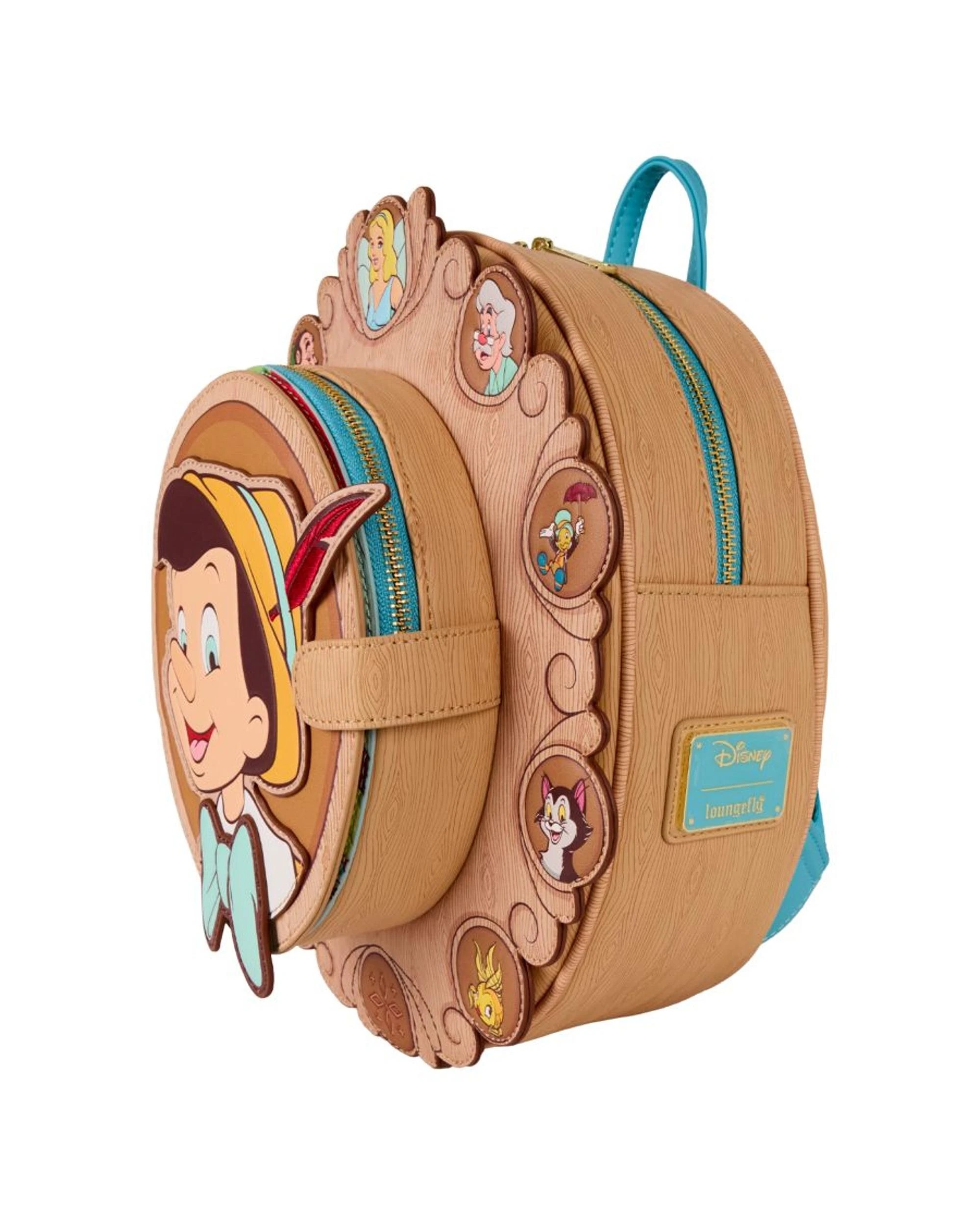 3 Loungefly Disney Pinocchio Cameo 10 inch Faux Leather Mini Backpack - Multi, 3 of 5