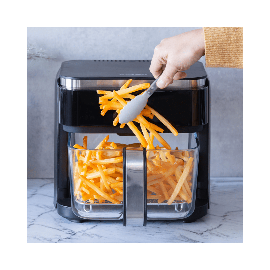 3 Healthy Choice 1200-1400W 6L Touch Controlled Digital Air Fryer with Glass Basket, 3 of 9