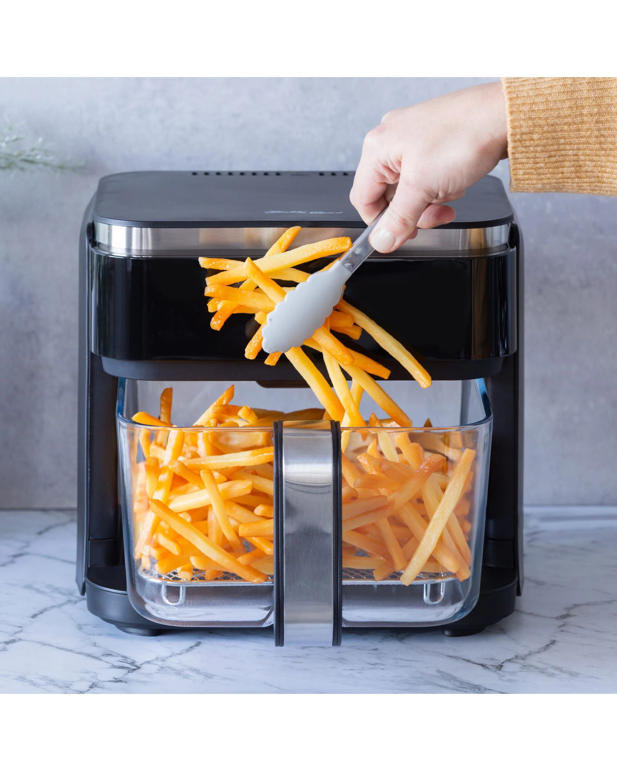 3 Healthy Choice 1200-1400W 6L Touch Controlled Digital Air Fryer with Glass Basket, 3 of 9