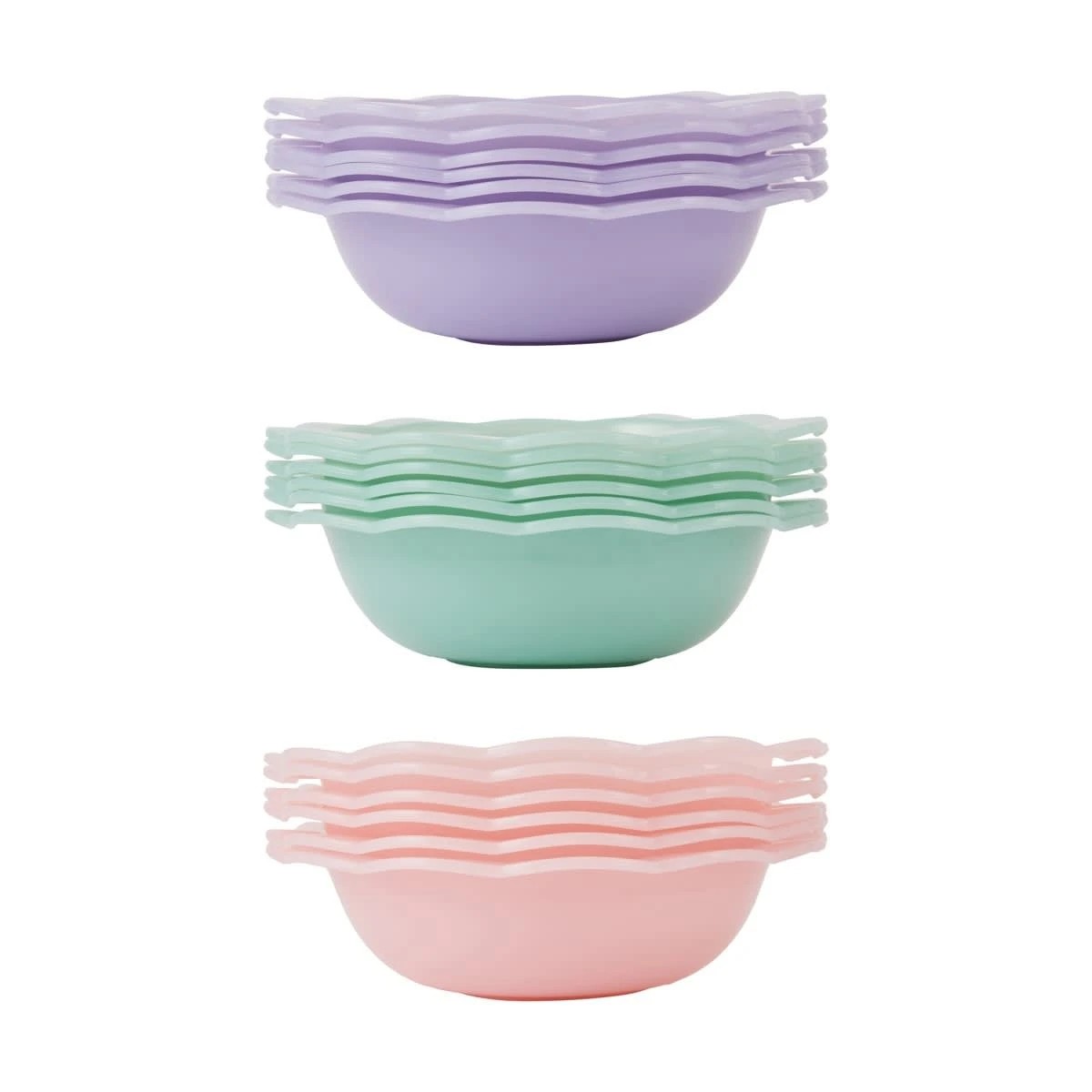 3 6 Piece Reusable Pastel Coloured Bowls, 3 of 4