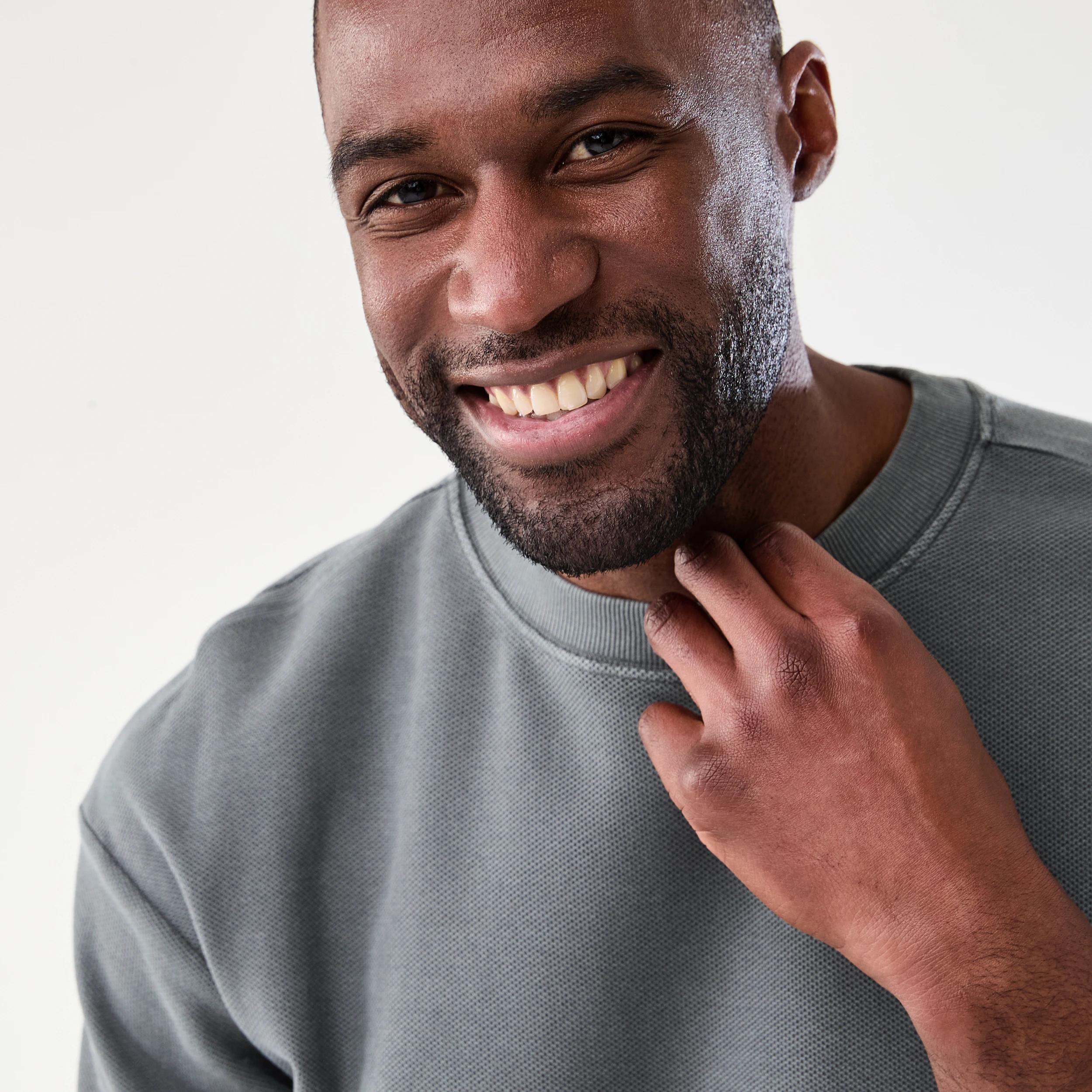 4 Oversized Pique Knit T-shirt Gry Seal, 4 of 6