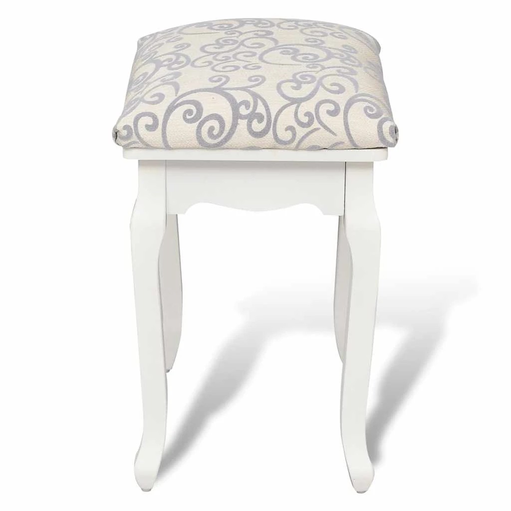 4 vidaXL Vanity table Pattern - White, 4 of 5