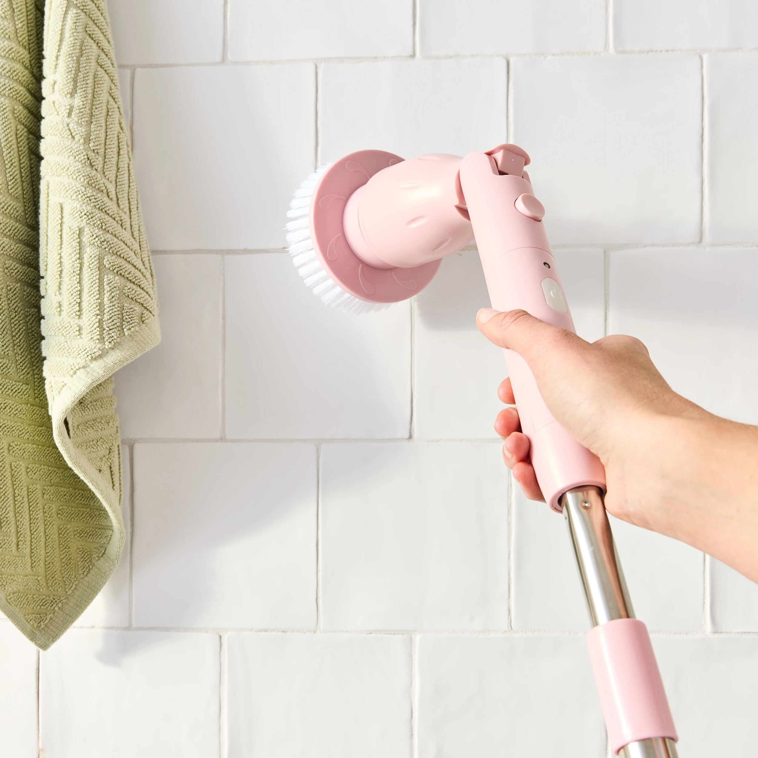 2 Long Handled Cleaning Brush - Pink, 2 of 7