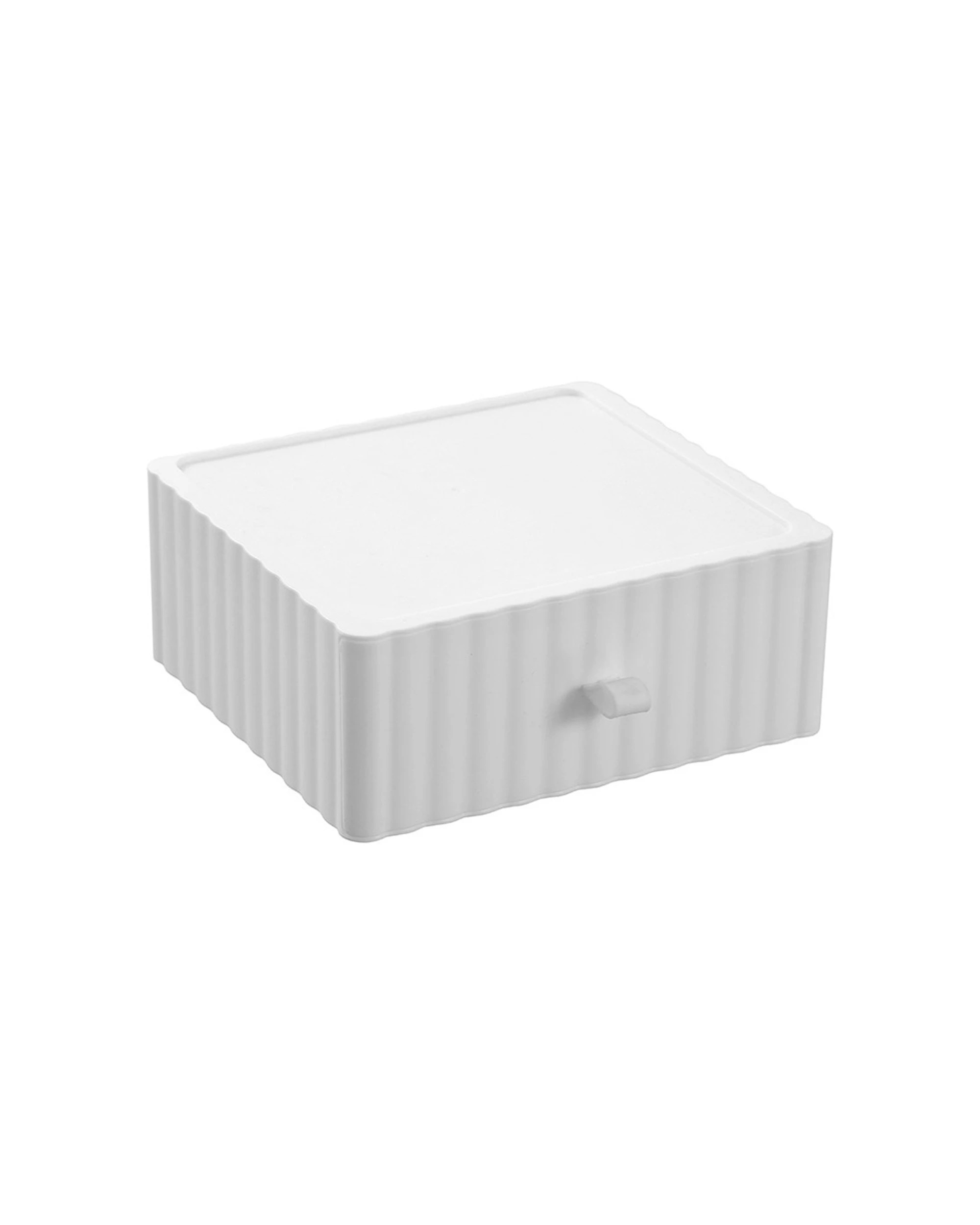 1 Boxsweden Rippled Stacking Drawer Organiser Ribbed Storage 20x18x8cm - Multi, 1 of 8