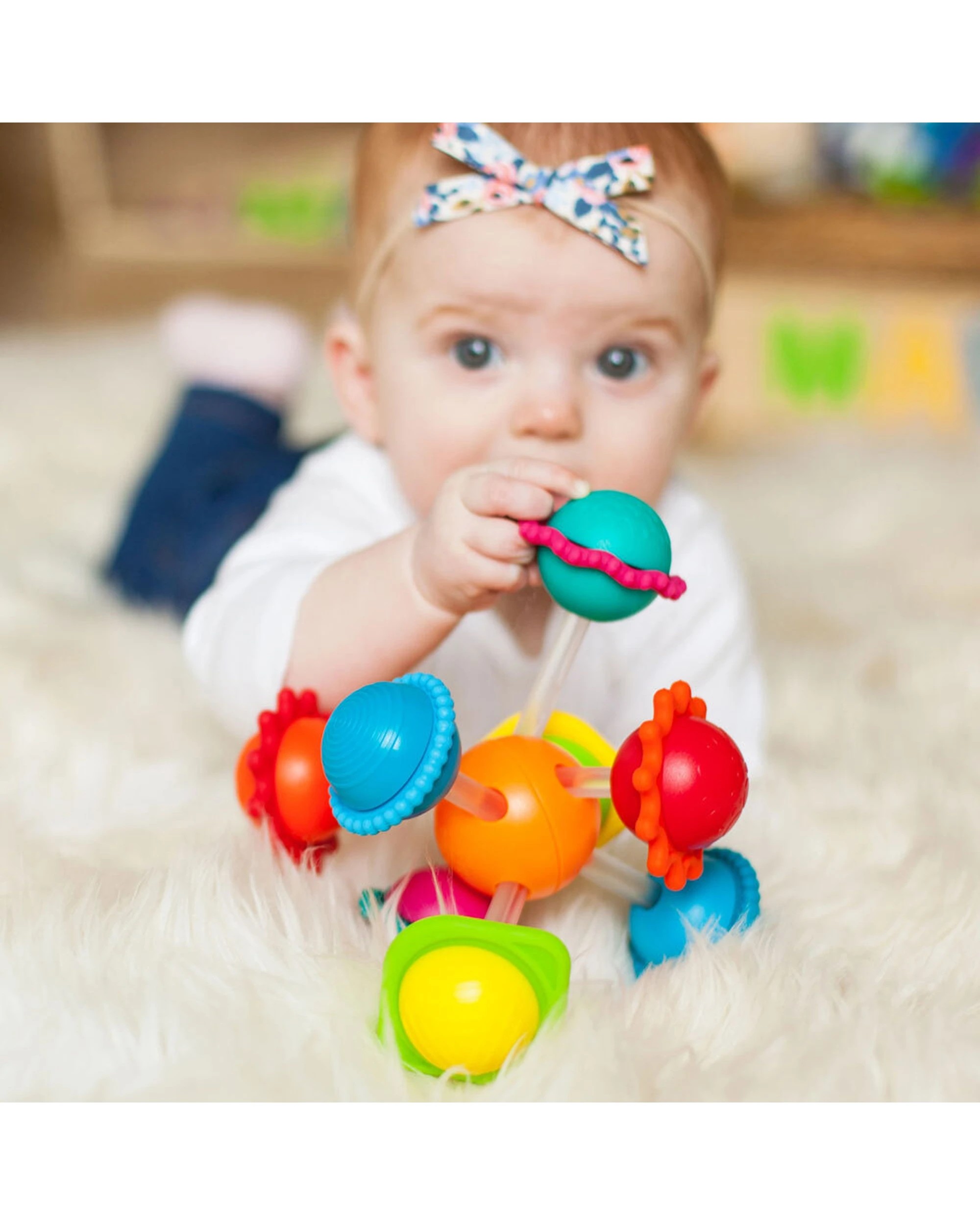 7 Fat Brain Toy Co. Wimzle Ball Sensory Toy Textured Spheres For Babies - Multi, 7 of 7