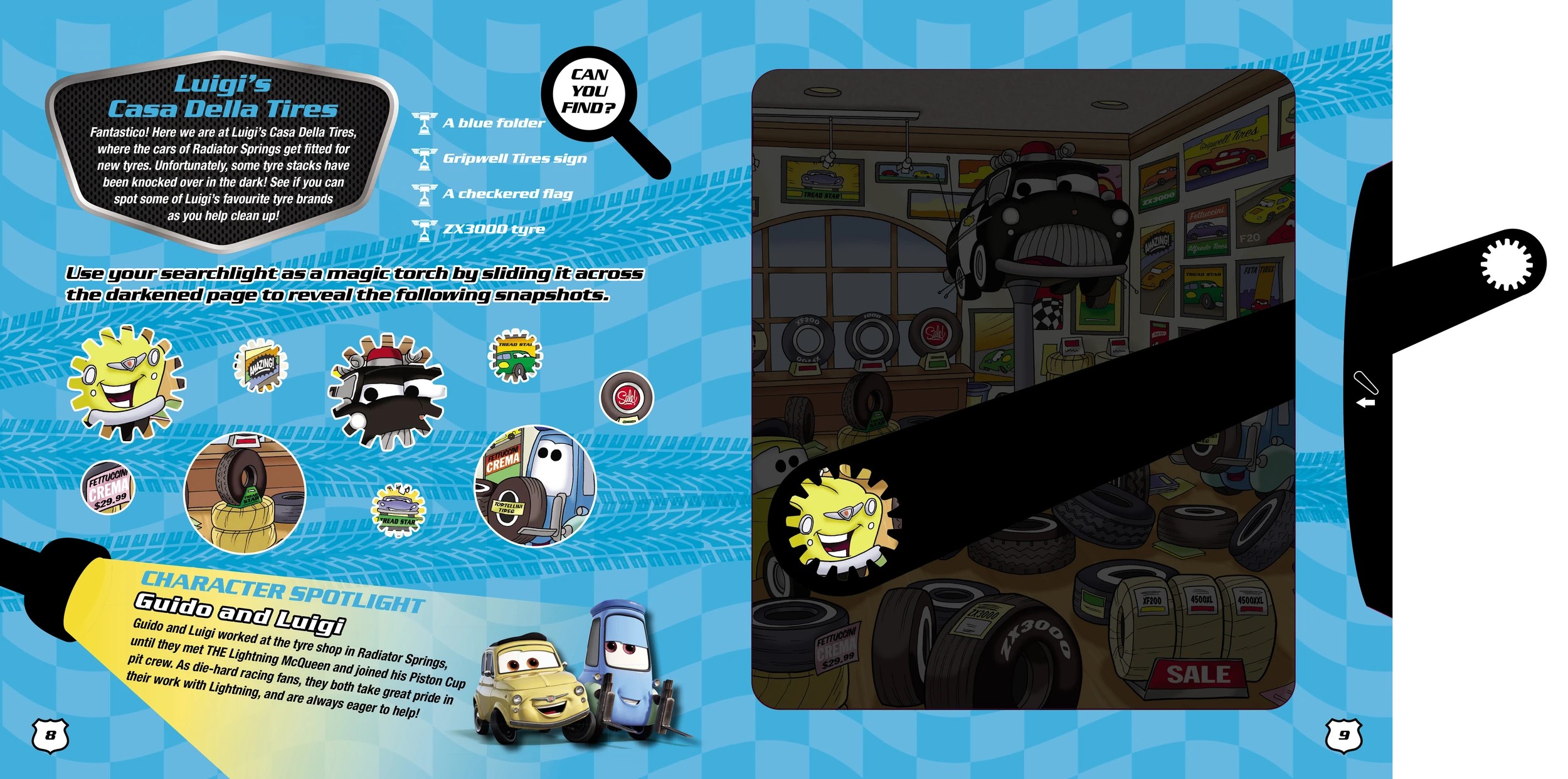 4 Disney Pixar Cars Where's Lightning Mcqueen? Supercharged Searchlight Edition - Book, 4 of 6